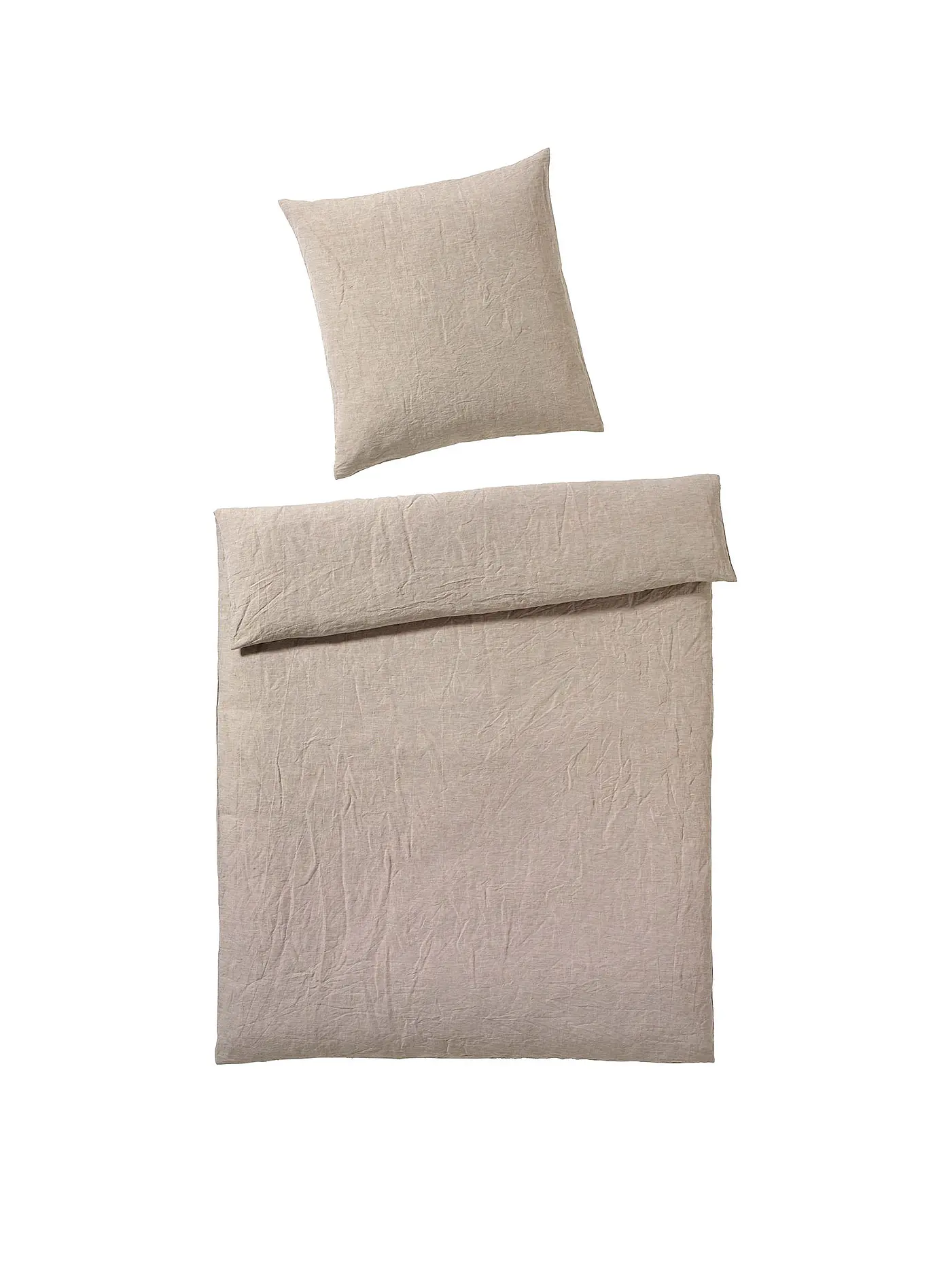 ELEGANTE | Halbleinen Bettwäsche Breeze 70x90cm/140x200cm Senf | braun