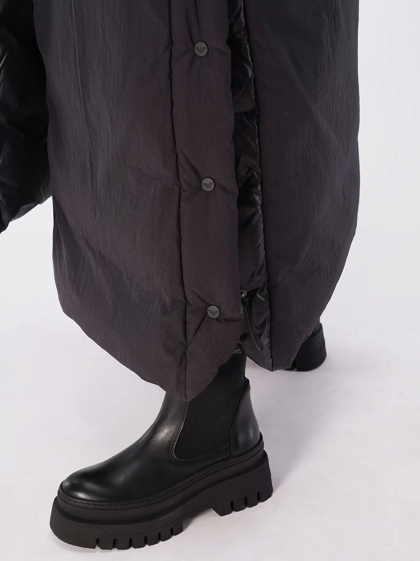 EMPORIO ARMANI | Wende Daunensteppmantel | schwarz