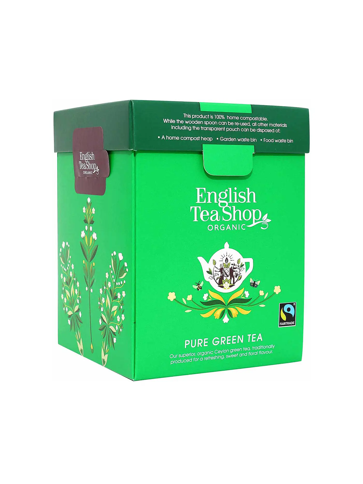 ENGLISH TEA SHOP | Grüner Tee, BIO Fairtrade, Loser Tee, 80g Box | bunt