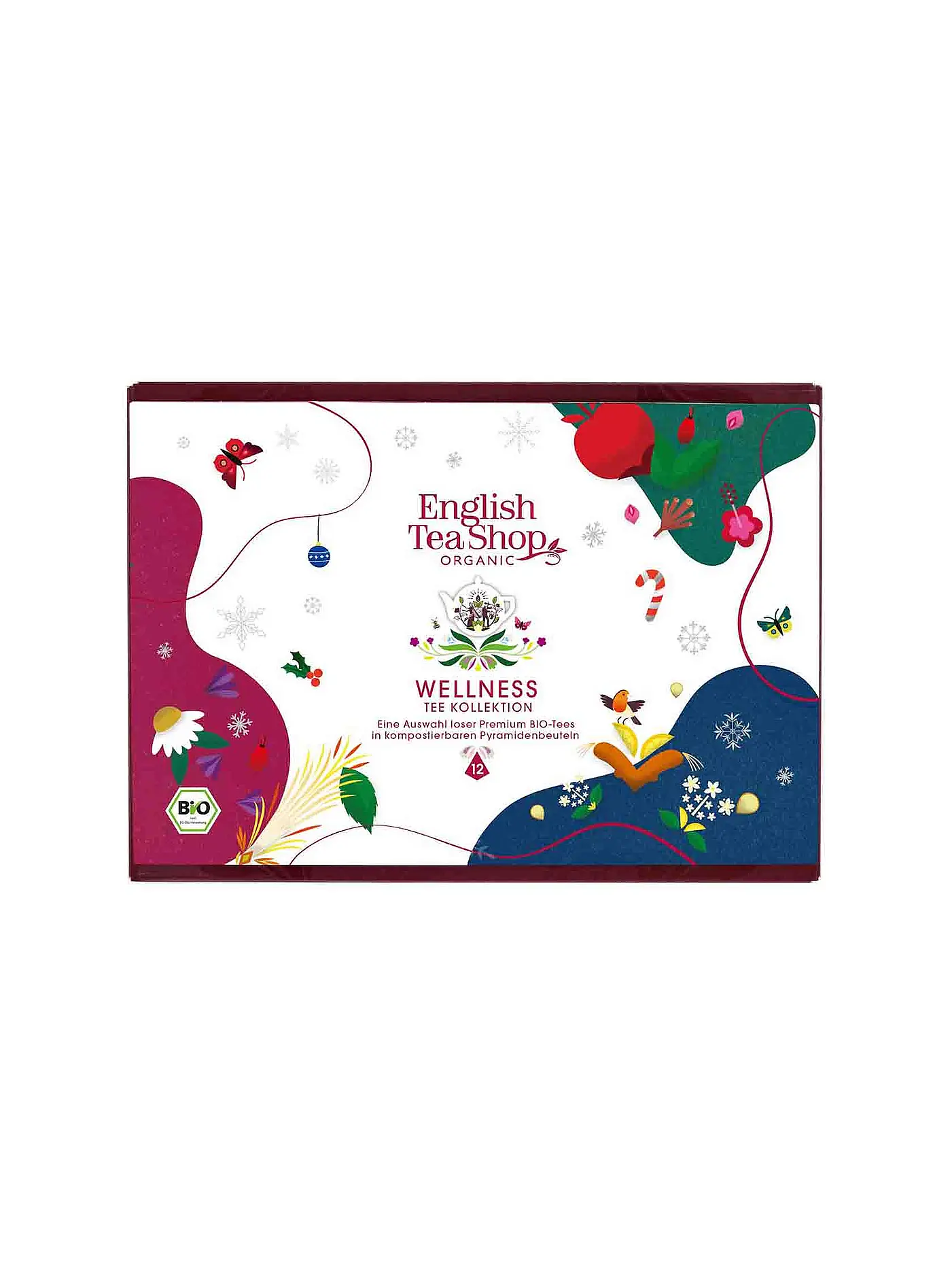 ENGLISH TEA SHOP | Teegeschenk "Holiday Wellness", BIO, 12 Pyramidenbeutel | bunt
