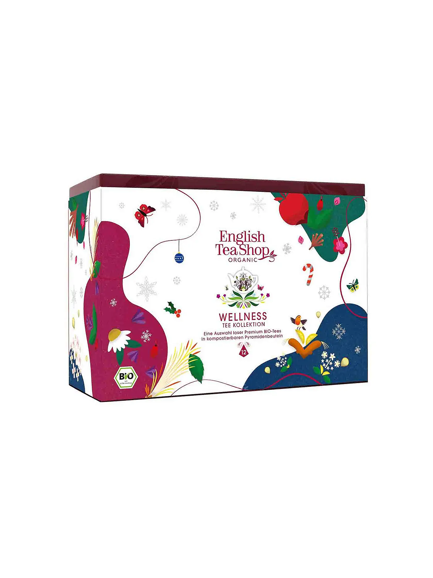 ENGLISH TEA SHOP | Teegeschenk "Holiday Wellness", BIO, 12 Pyramidenbeutel | bunt