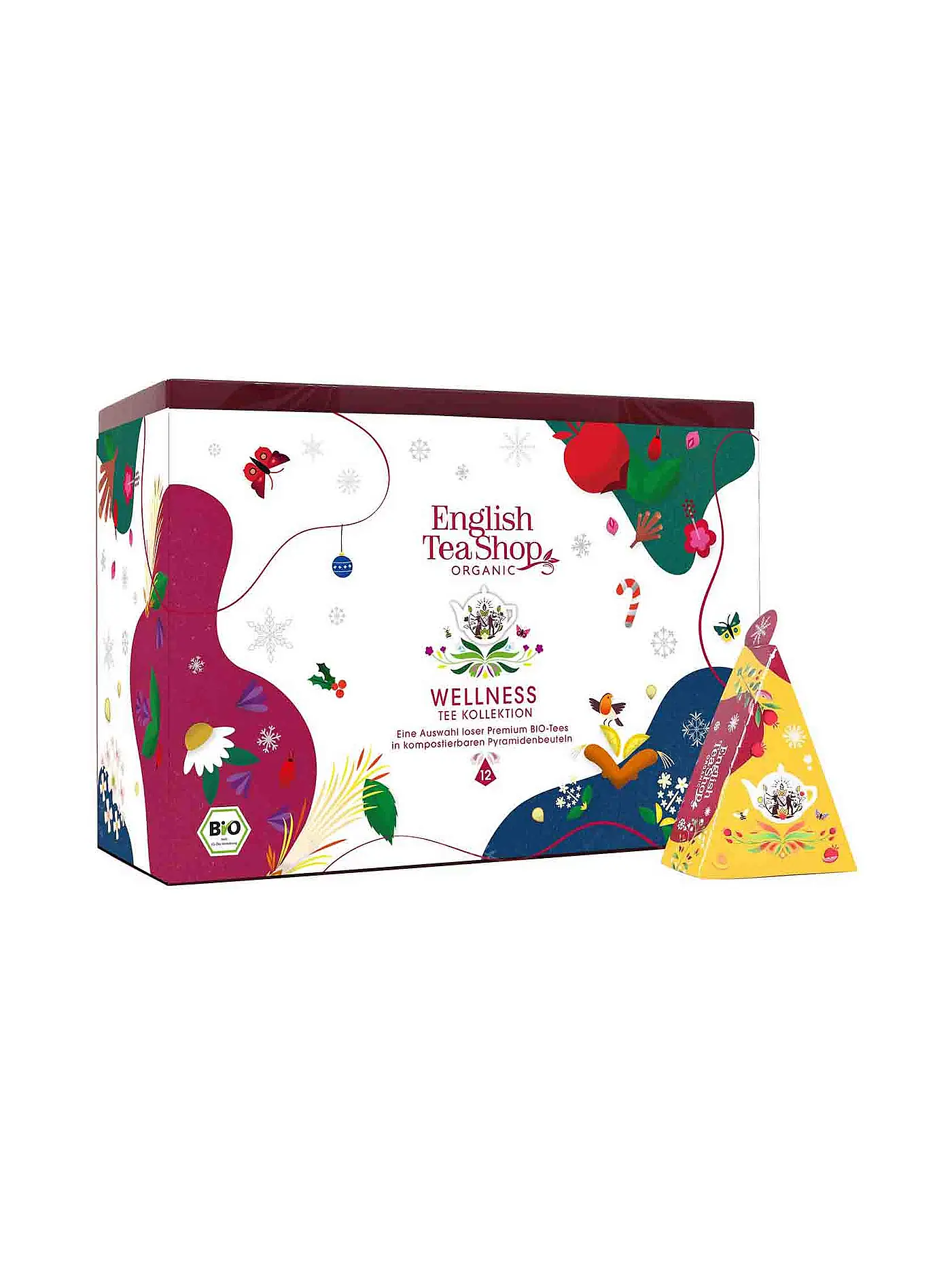 ENGLISH TEA SHOP | Teegeschenk "Holiday Wellness", BIO, 12 Pyramidenbeutel | bunt