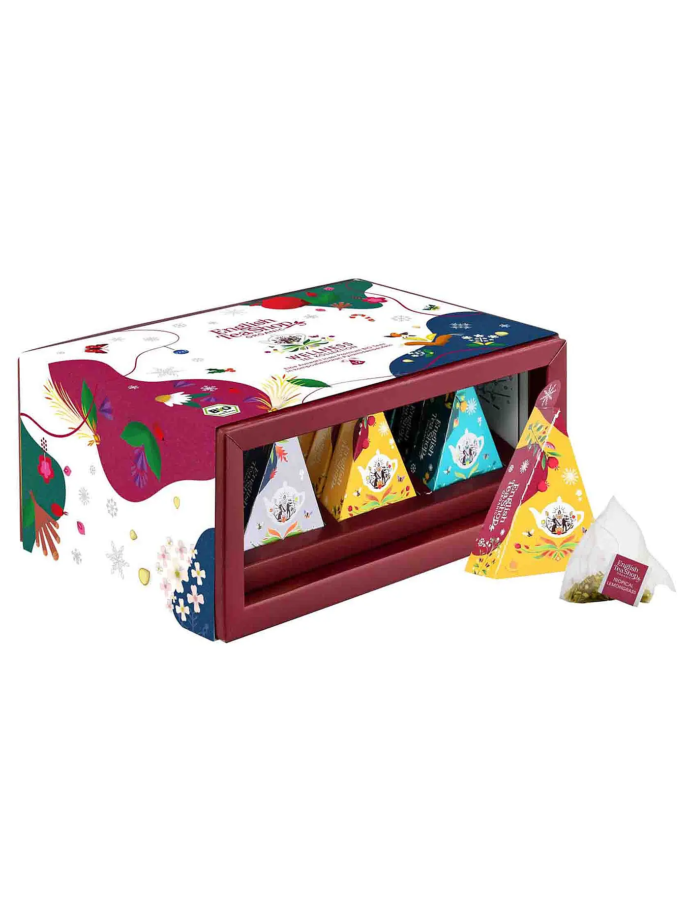 ENGLISH TEA SHOP | Teegeschenk "Holiday Wellness", BIO, 12 Pyramidenbeutel | bunt