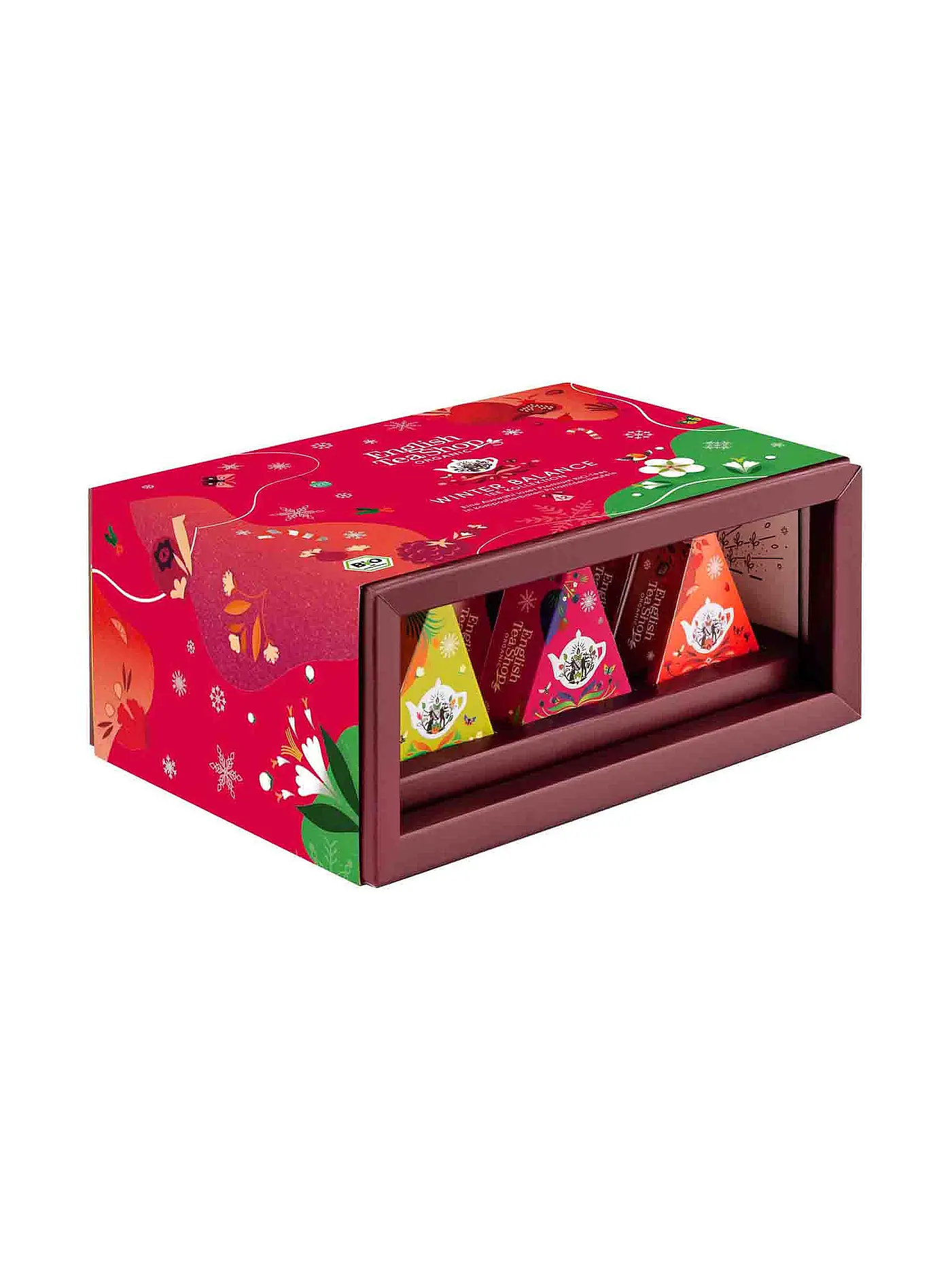 ENGLISH TEA SHOP | Teegeschenk Kollektion "Winter Balance", BIO, 12 Pyramidenbeutel | bunt