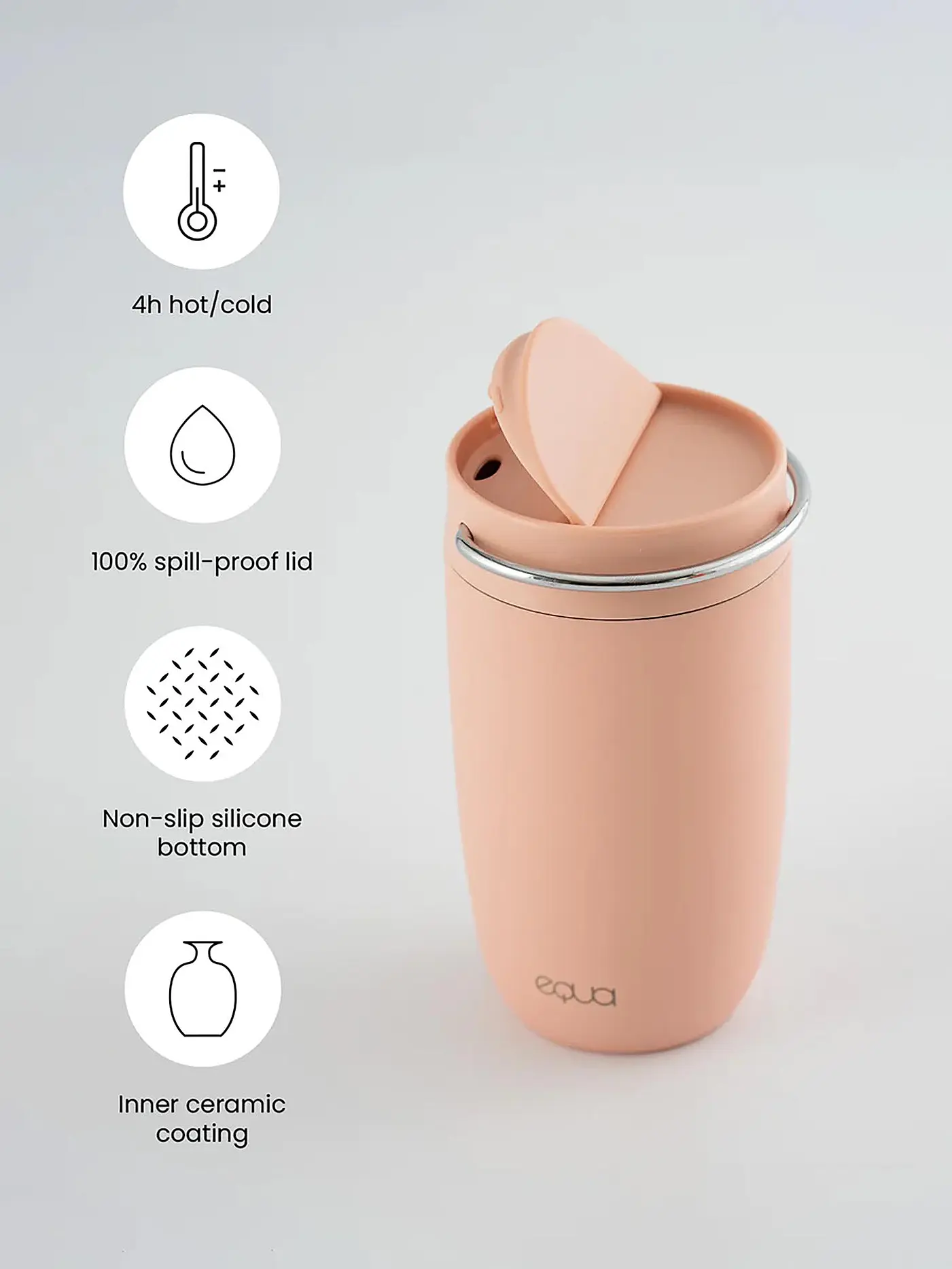 EQUA | Isolierbecher - Thermosbecher 0,3l EQUA CUP ROSE | rosa