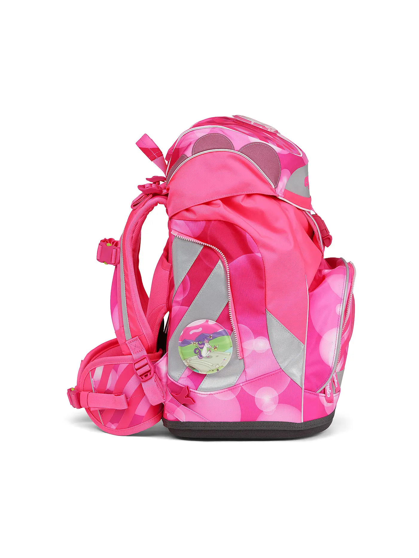 ERGOBAG | Schulrucksack Set 6tlg Pack - KuntBärbuntes Einhorn Neo Edition | pink