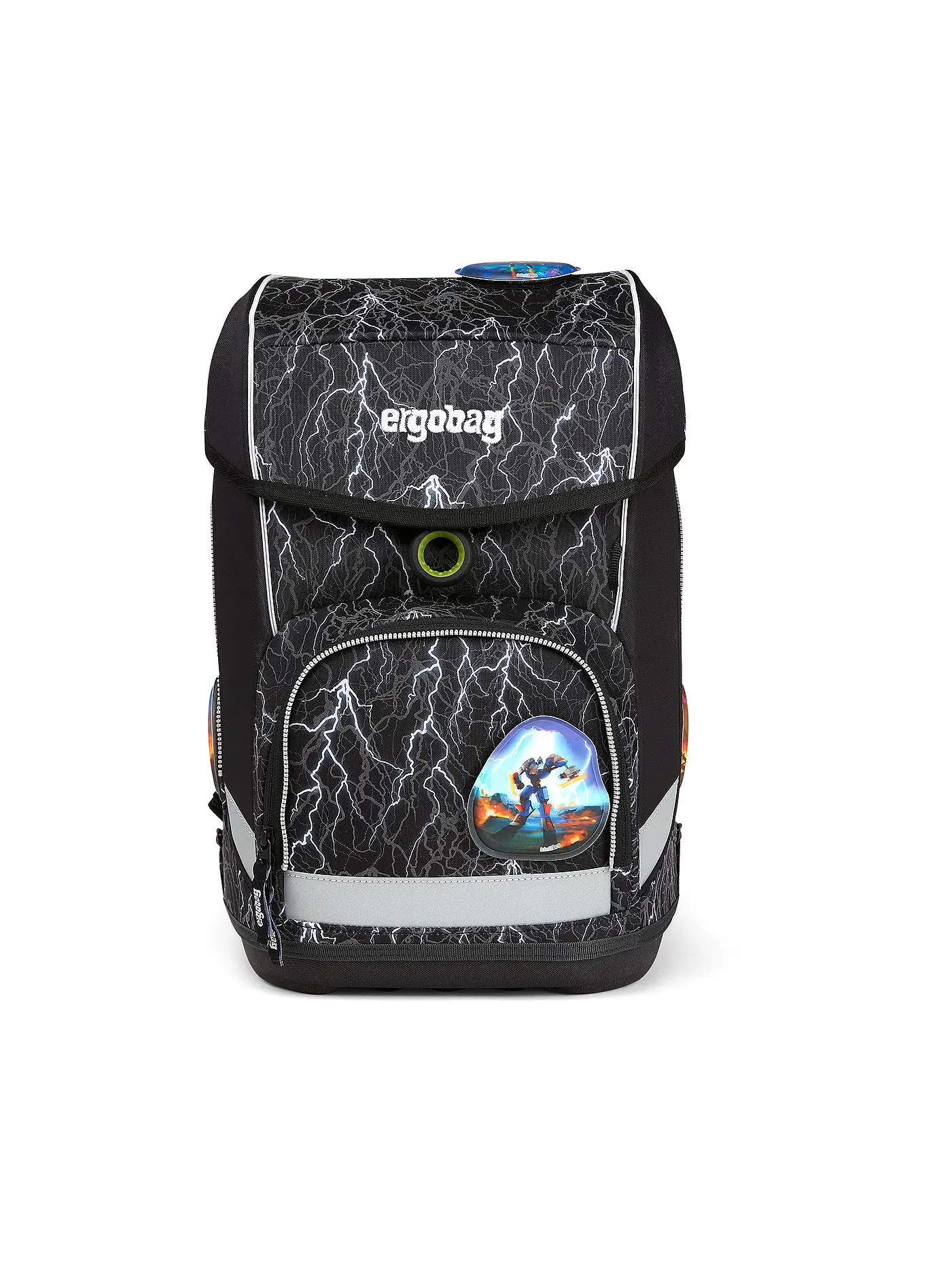 ERGOBAG | Schultaschen Set 5-tlg. Cubo - Super ReflektBär | schwarz