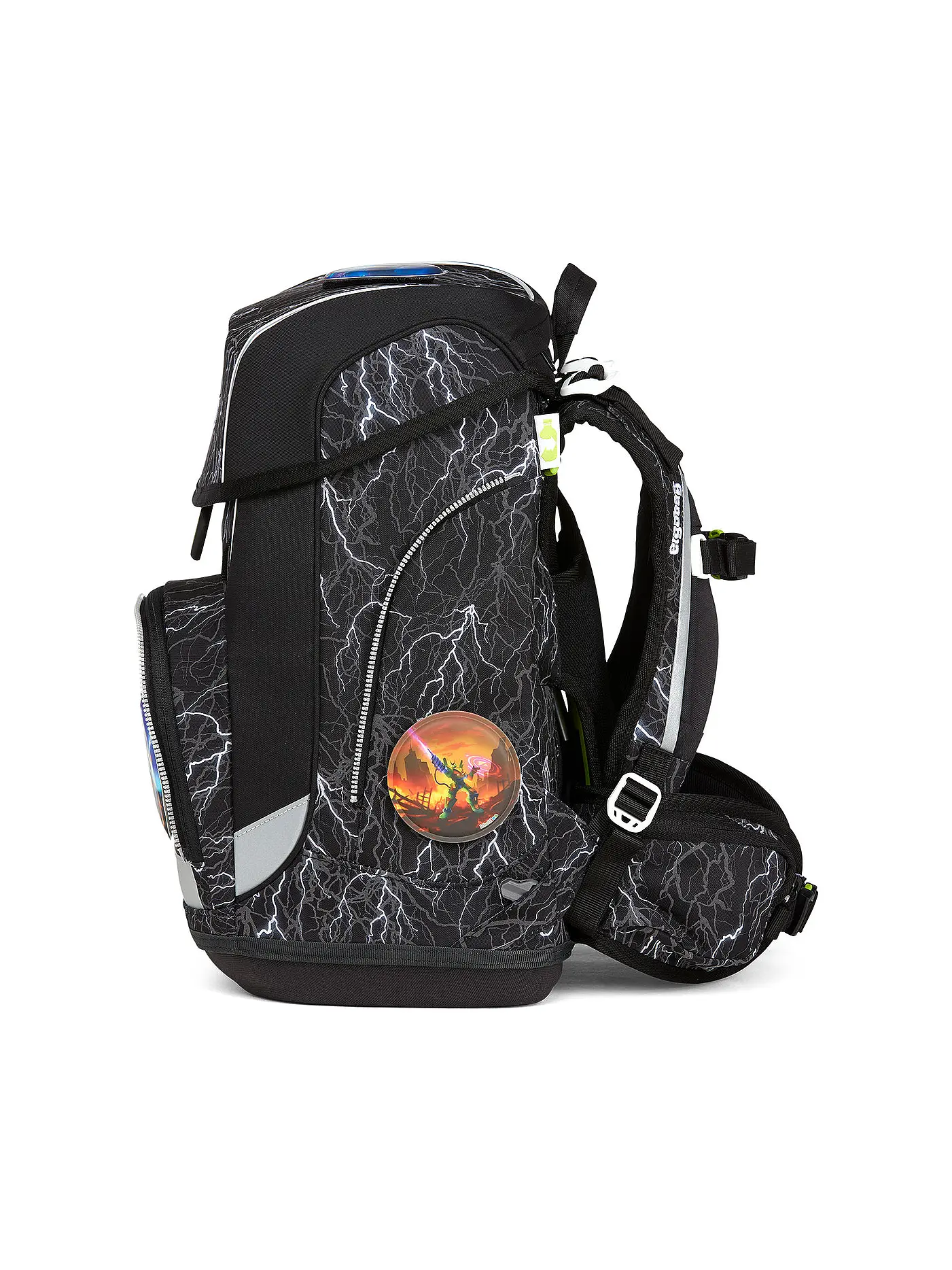 ERGOBAG | Schultaschen Set 5-tlg. Cubo - Super ReflektBär | schwarz