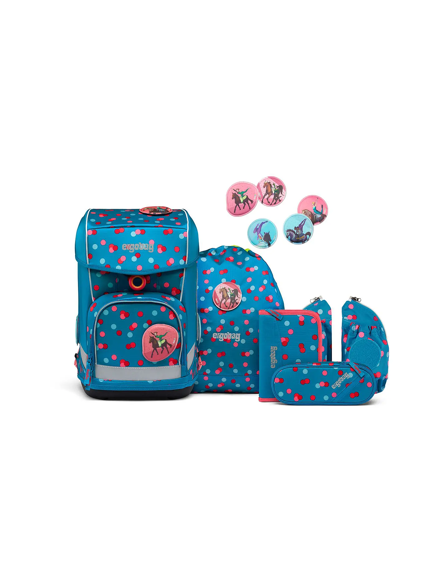 ERGOBAG | Schultaschen Set 5-tlg. Cubo Light - VoltiBär | hellblau