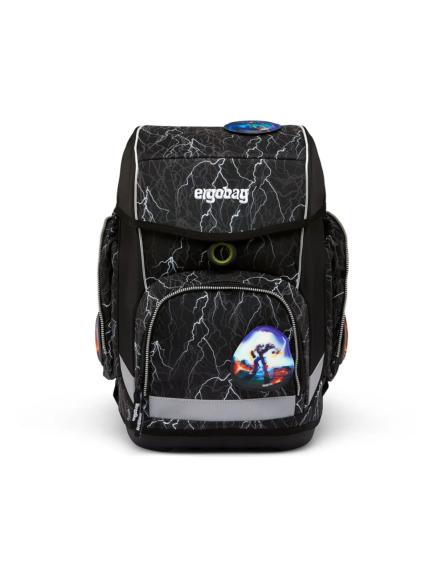 ERGOBAG | Schultaschen Set 5tlg Cubo - ReflektBär | schwarz