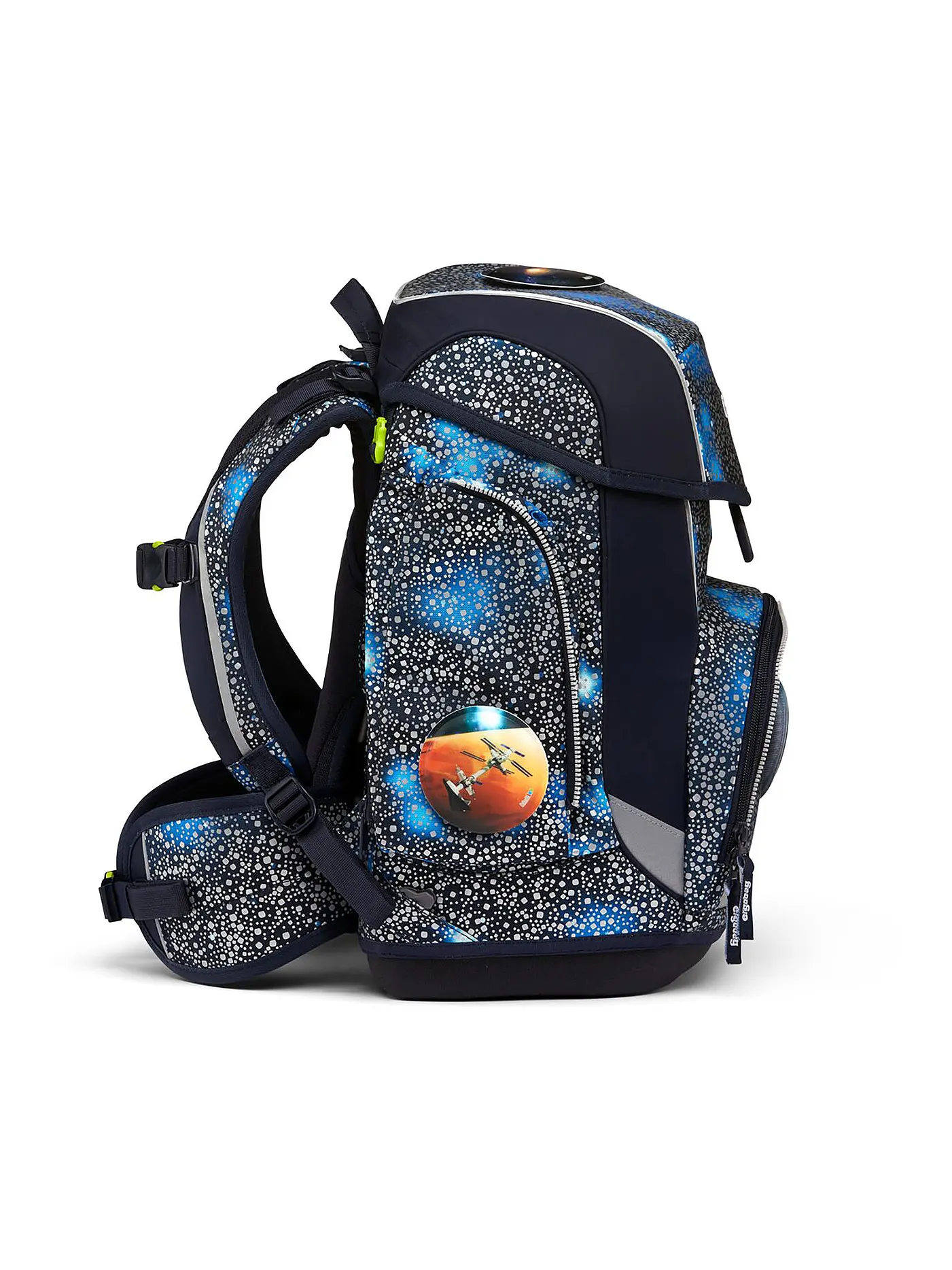 ERGOBAG | Schultaschen Set 5tlg Cubo Bär Anhalter durch die Galaxis | schwarz