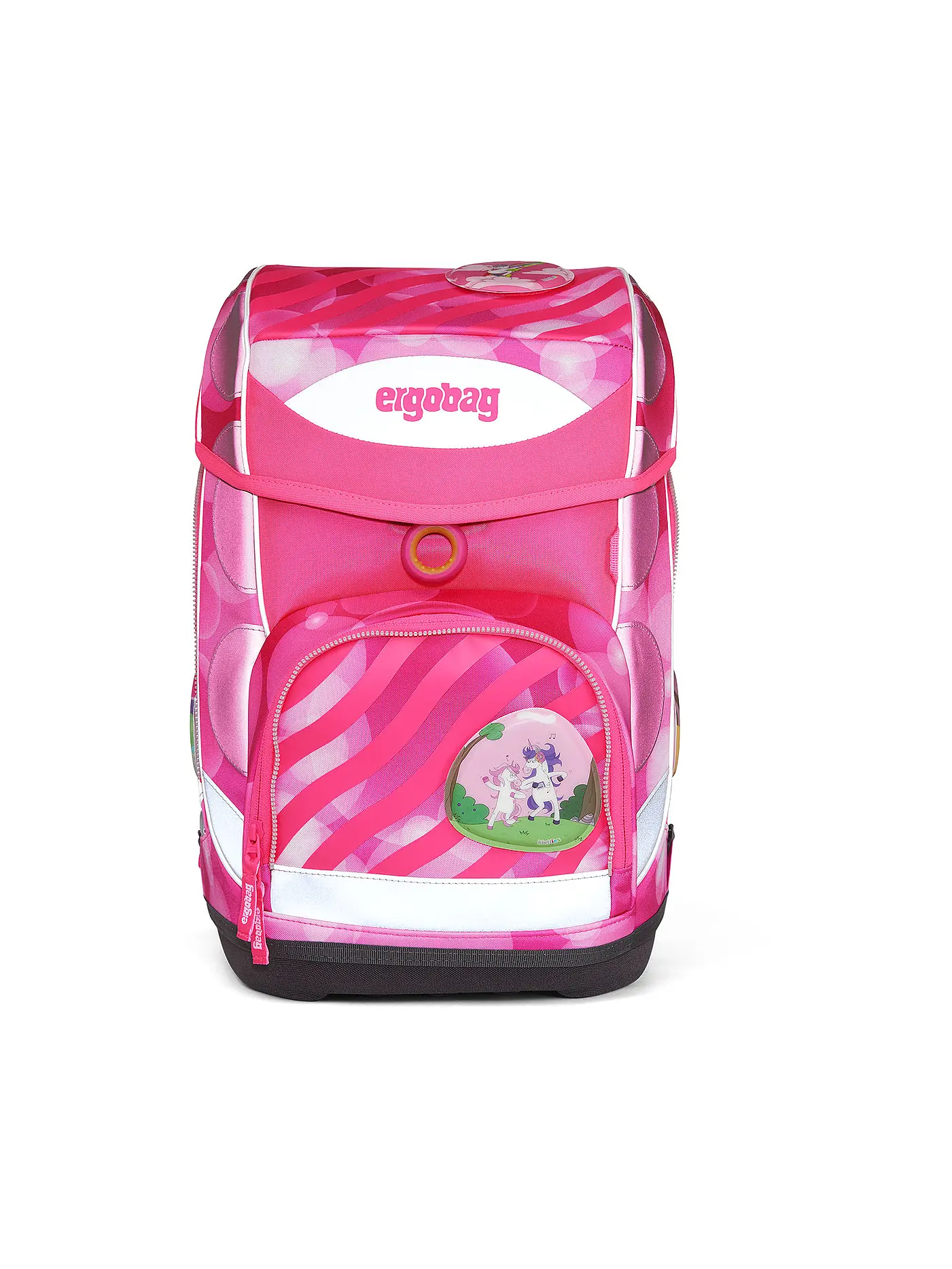 ERGOBAG | Schultaschen Set 5tlg Cubo KuntBärbuntes Einhorn Neo Edition | pink