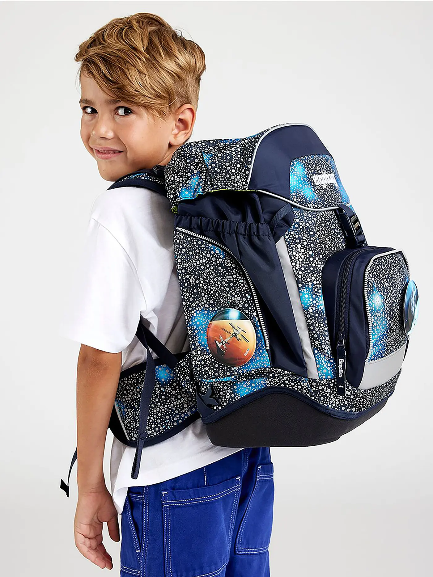 ERGOBAG | Schultaschen Set 6tlg. Pack - Bär Anhalter durch die Galaxis | schwarz