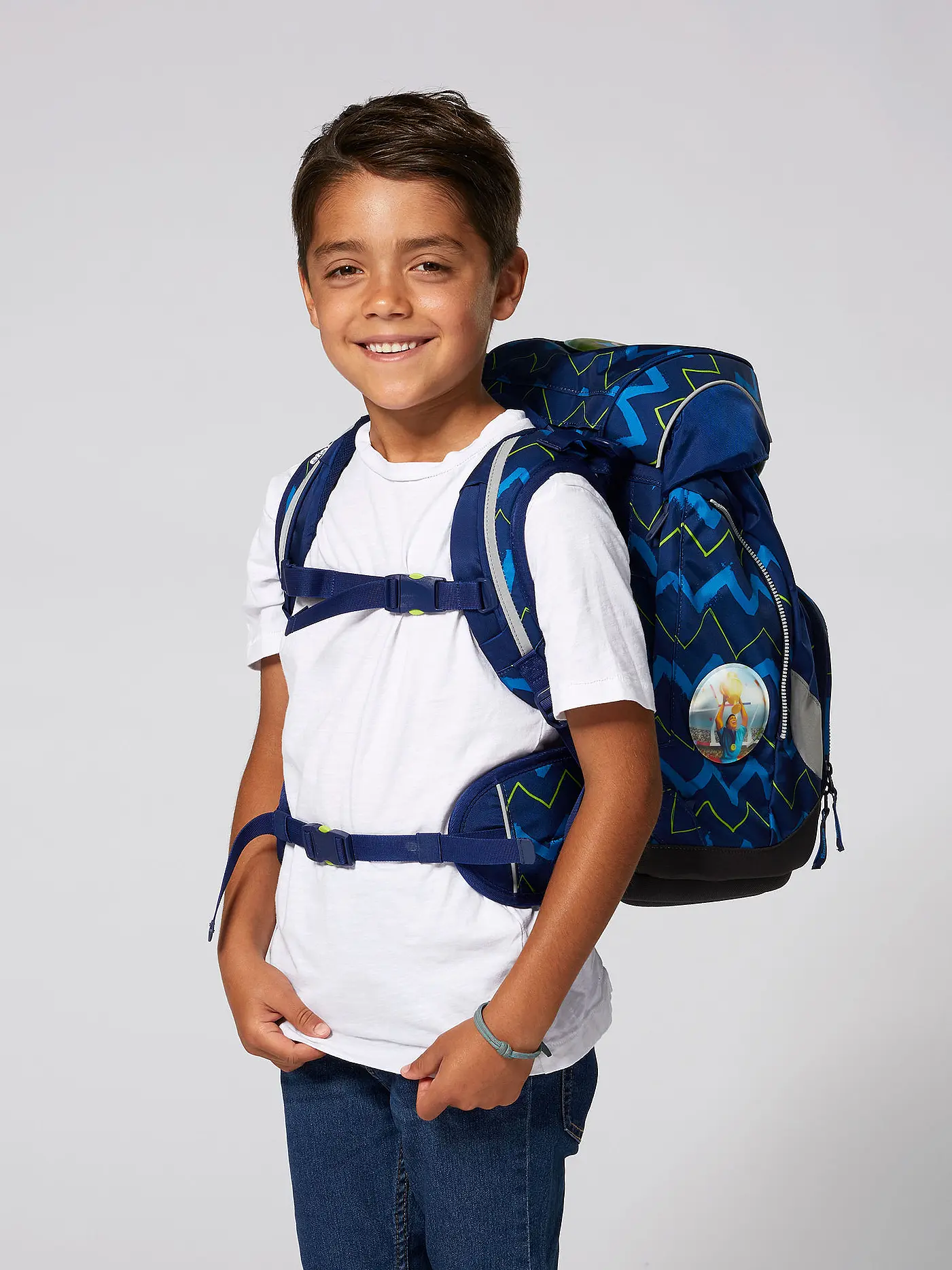 ERGOBAG | Schultaschen Set 6tlg. Pack - FallrückziehBär | blau