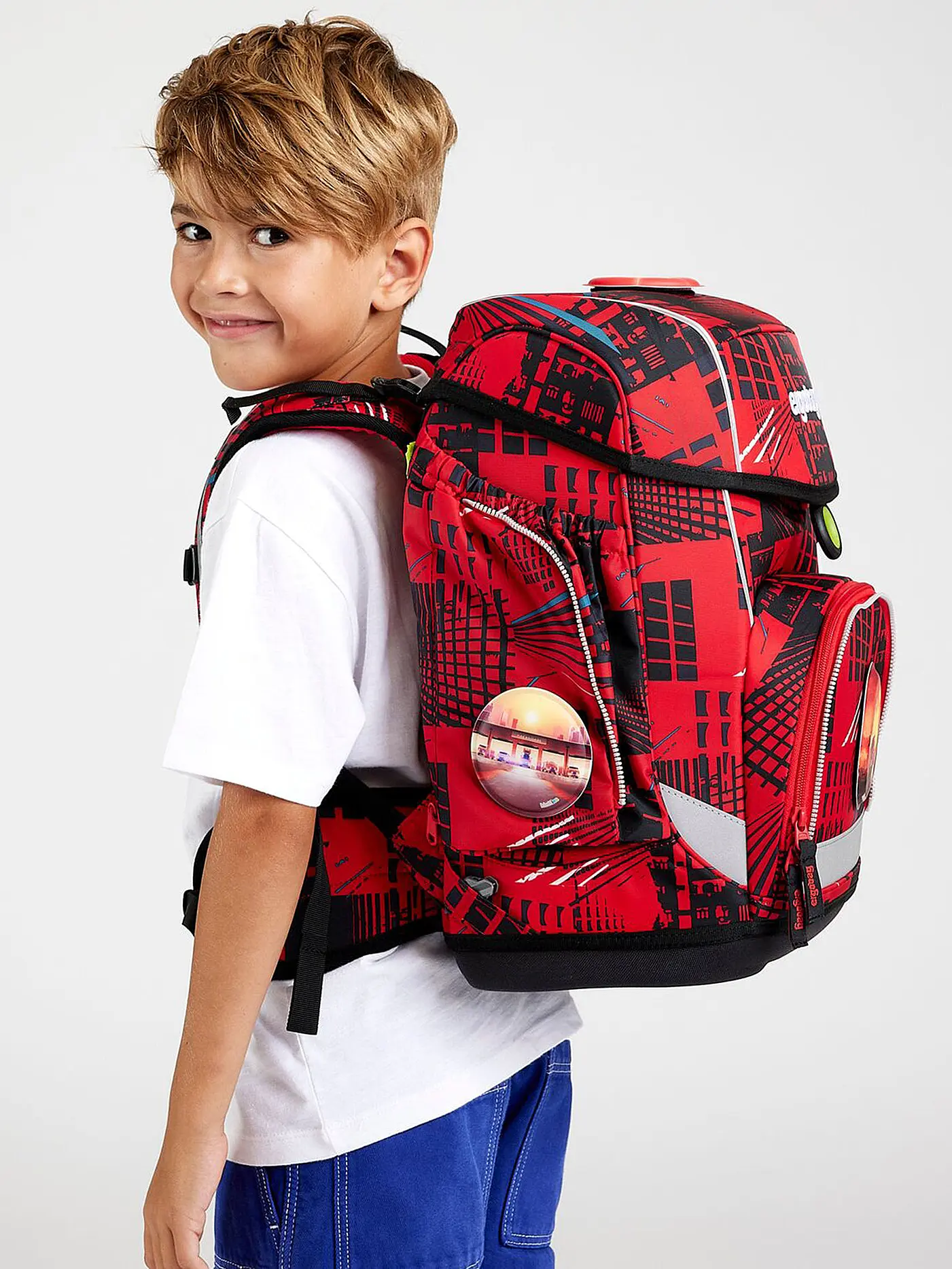 ERGOBAG | Schultaschen Set Cubo 5tlg AlarmBäreitschaft | rot