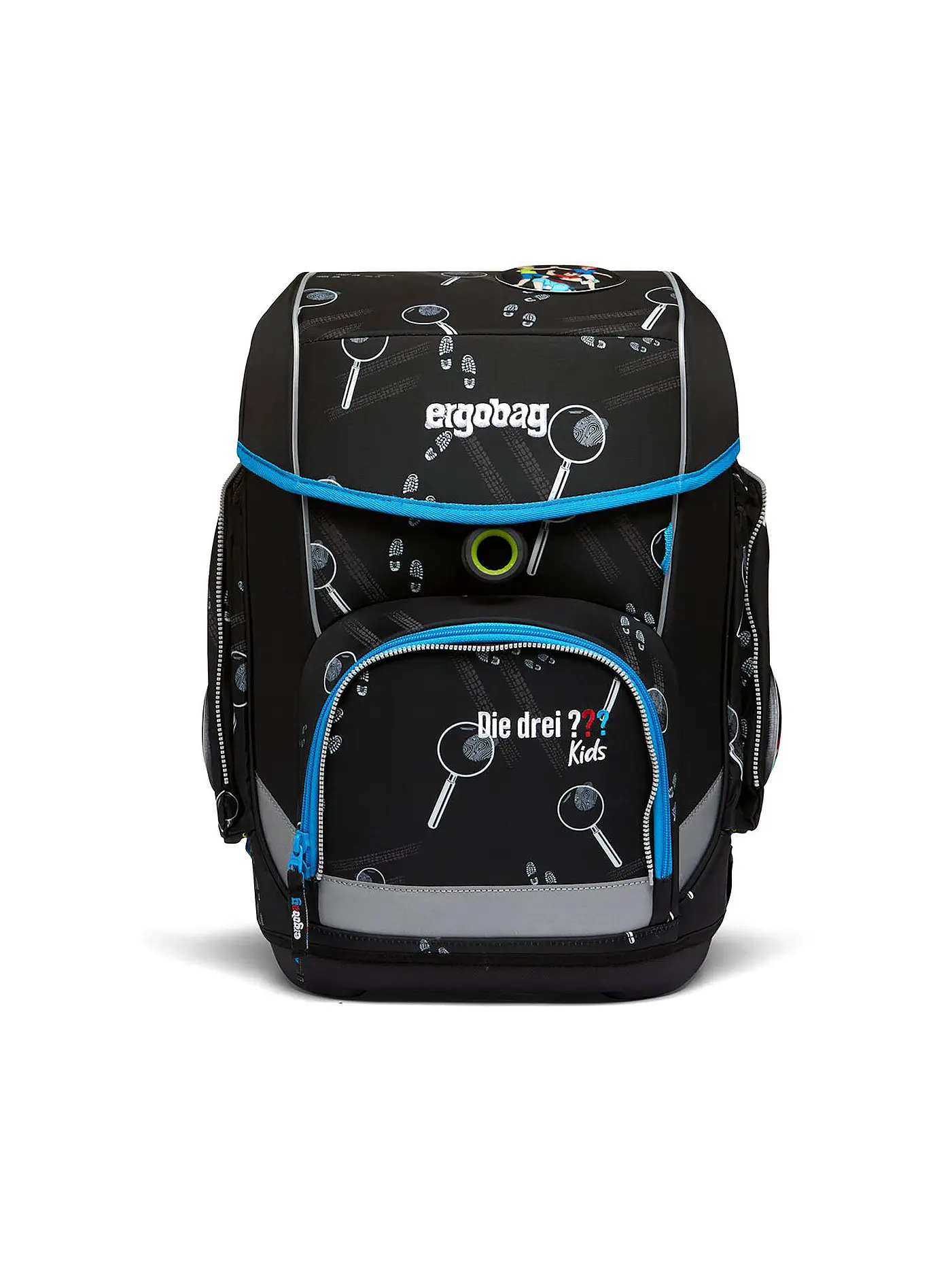 ERGOBAG | Schultaschen Set Cubo 6tlg Baerdektiv - Die drei Fragezeichen | schwarz