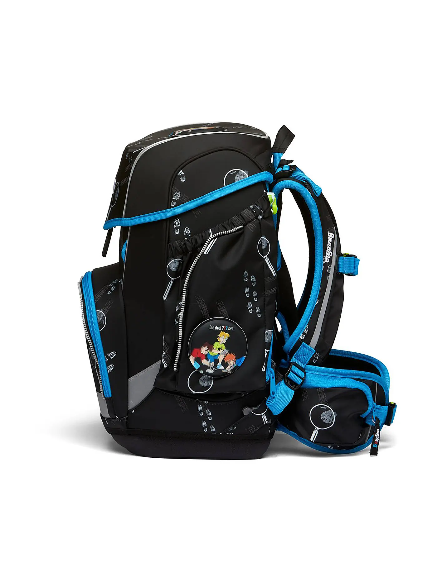 ERGOBAG | Schultaschen Set Cubo 6tlg Baerdektiv - Die drei Fragezeichen | schwarz