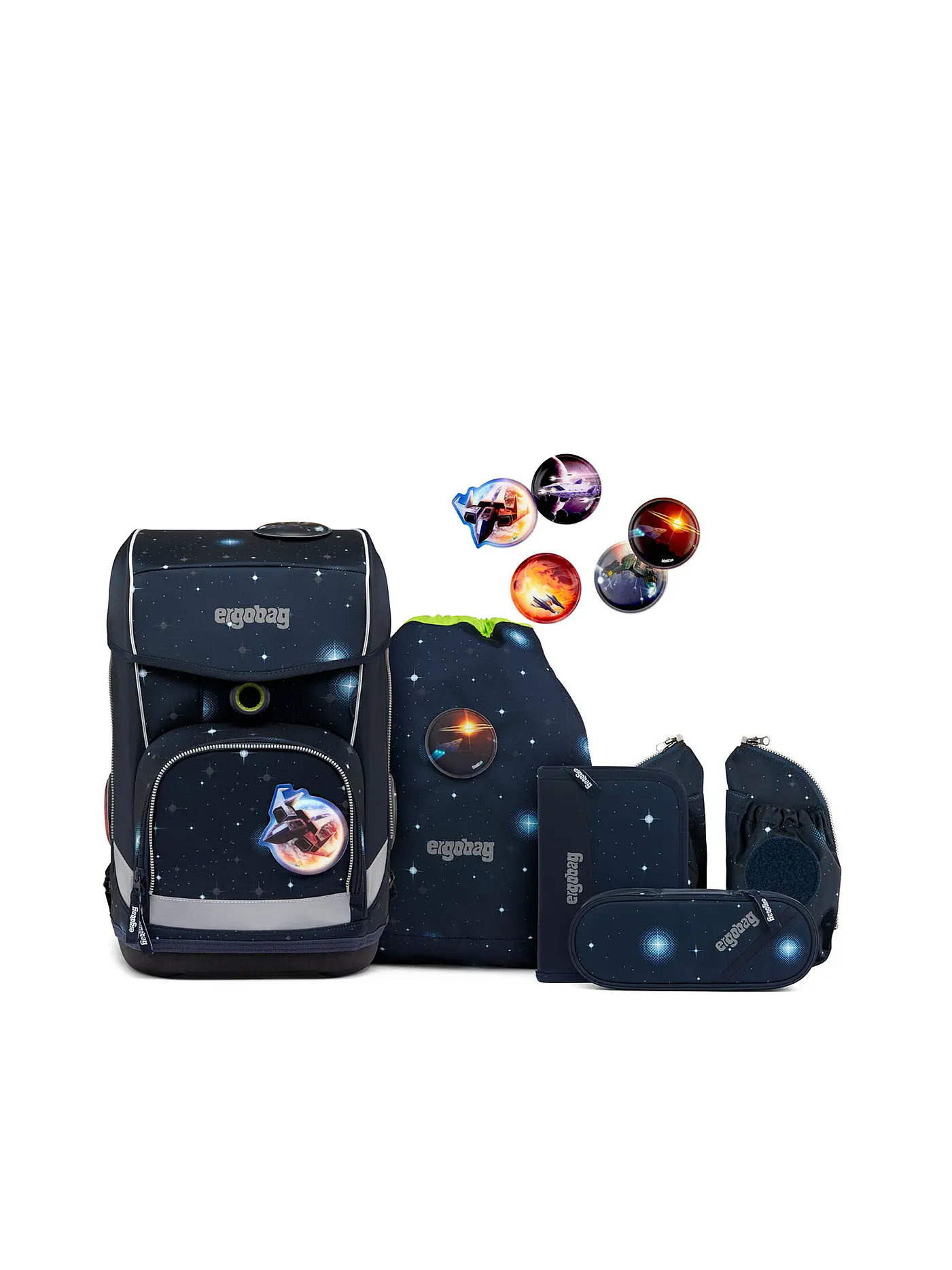 ERGOBAG | Schultaschen Set Cubo Light 6tlg KoBärnikus | blau
