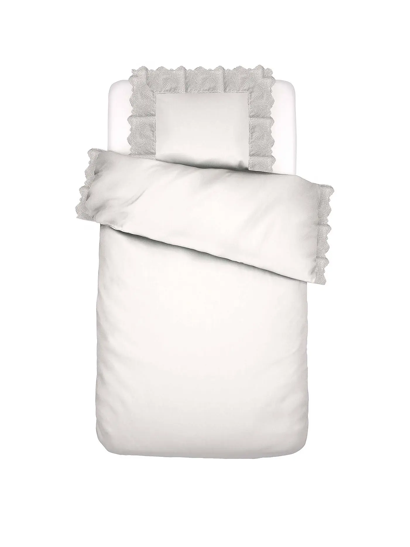 ESSENZA | Bettwäsche Garnitur MAEN 70x90cm/140x200cm White | weiss