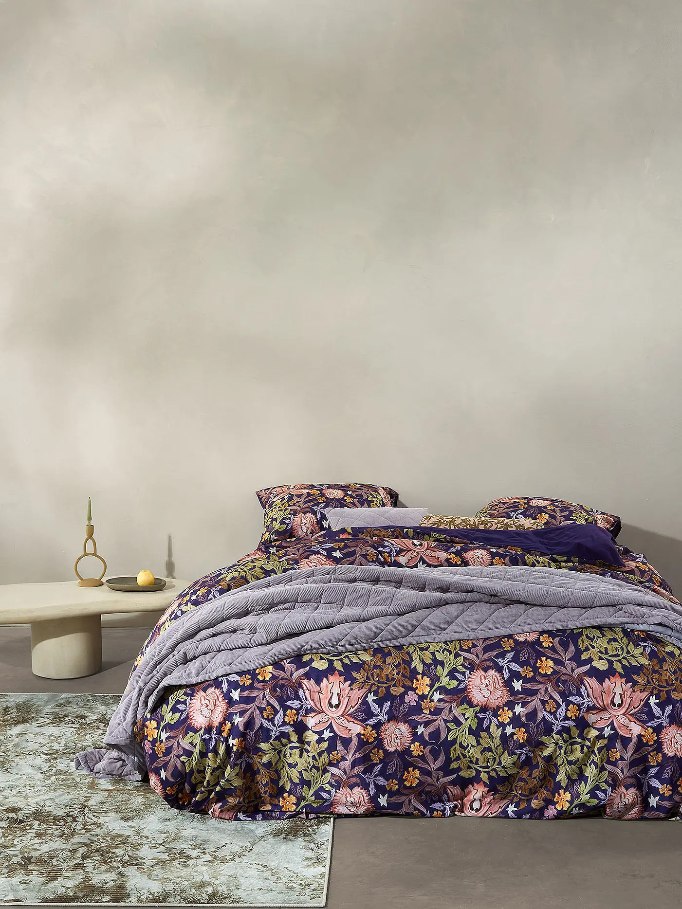 ESSENZA | Bettwäsche Garnitur VERON 70x90cm/140x200cm Boylish Blue | dunkelblau