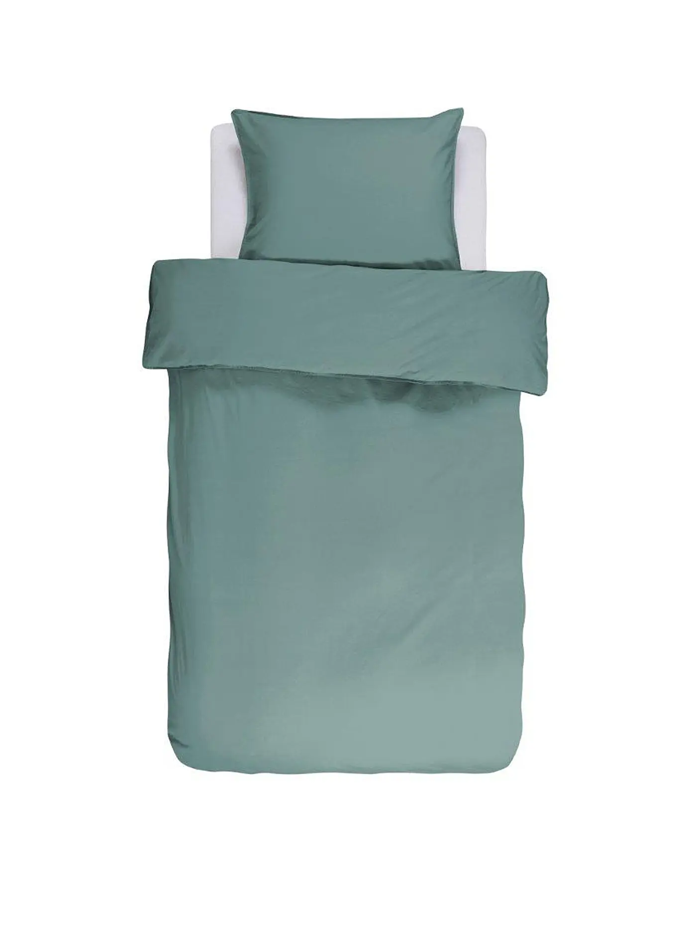 ESSENZA | Renforce-Bettwäsche "Guy" 70x90cm / 140x200cm (Sea Green) | dunkelgrün