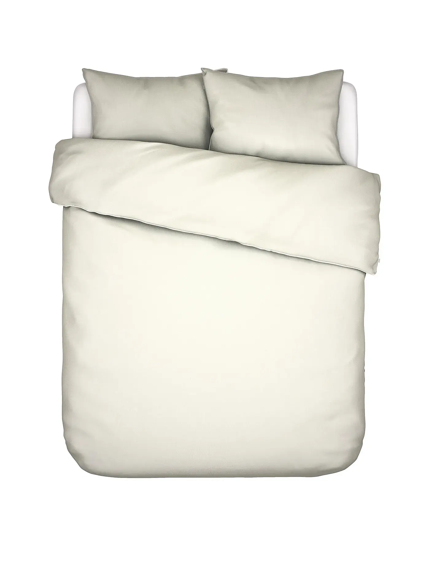 ESSENZA | Satin Bettwäsche 70x90cm/140x200cm Minte Oyster | creme