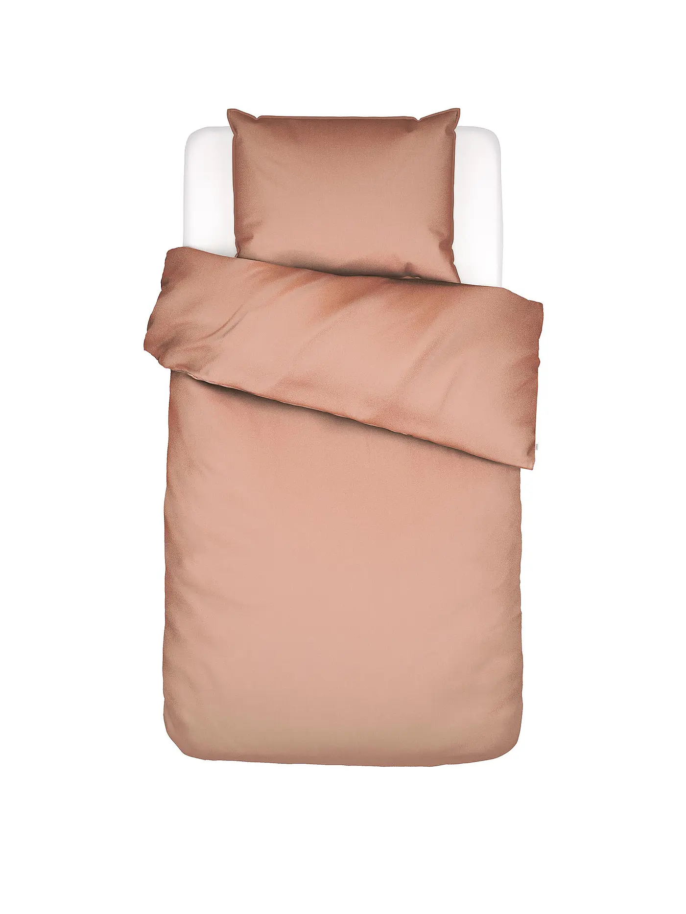 ESSENZA | Satin Bettwäsche Minte 70x90cm / 140x200cm Bright Terra | koralle