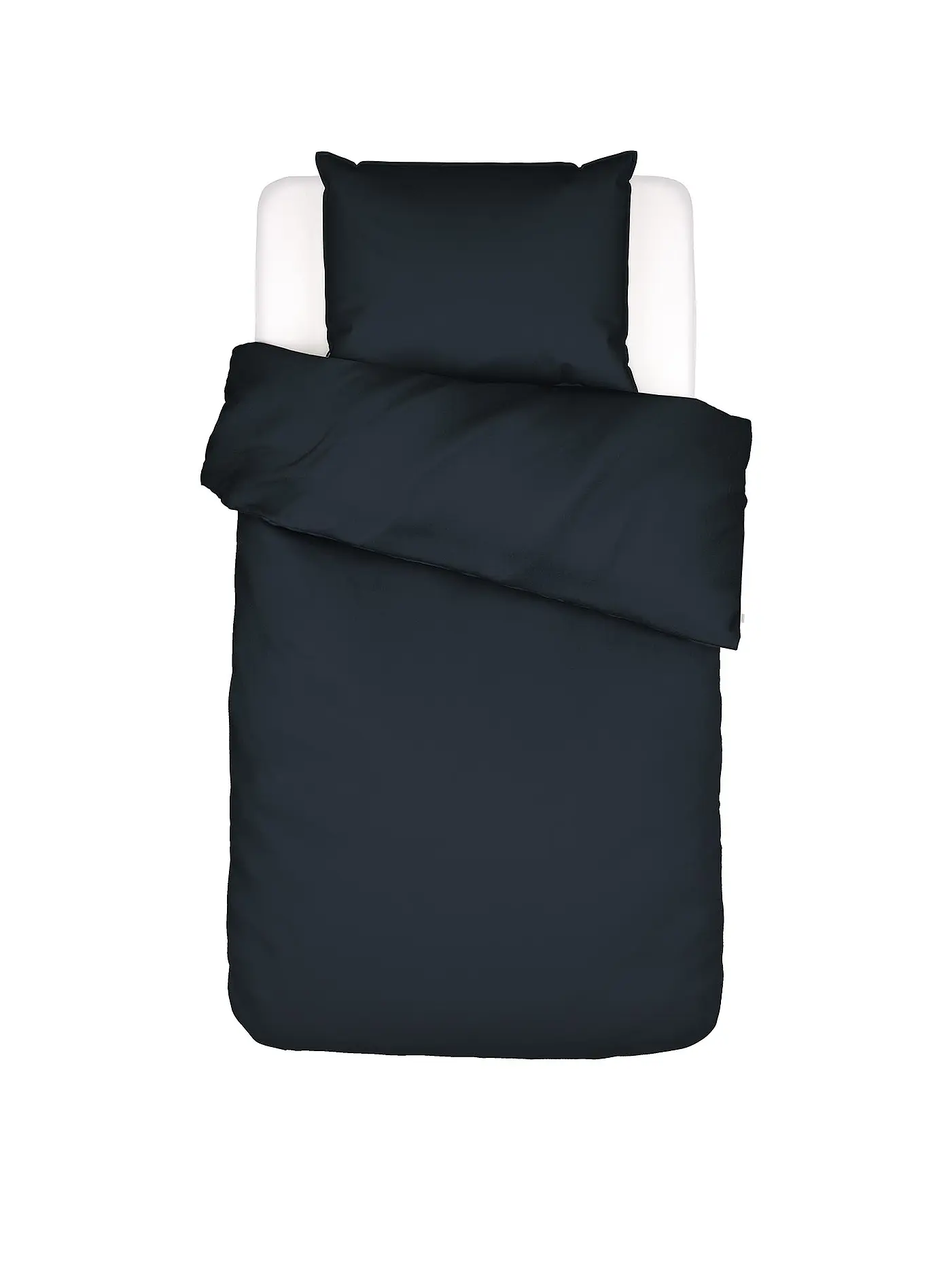 ESSENZA | Satin Bettwäsche Minte 70x90cm / 140x200cm Nightblue | dunkelblau