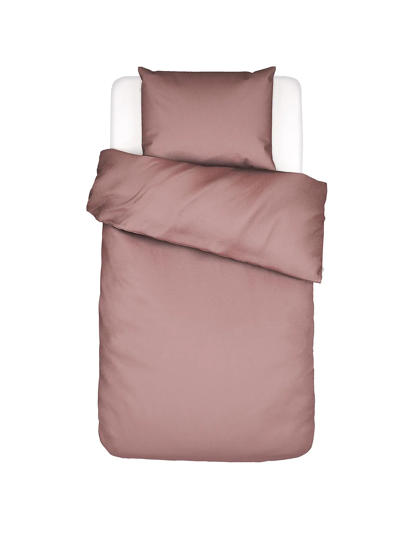 ESSENZA | Satin Bettwäsche Minte 70x90cm / 140x200cm Woodrose  | rosa
