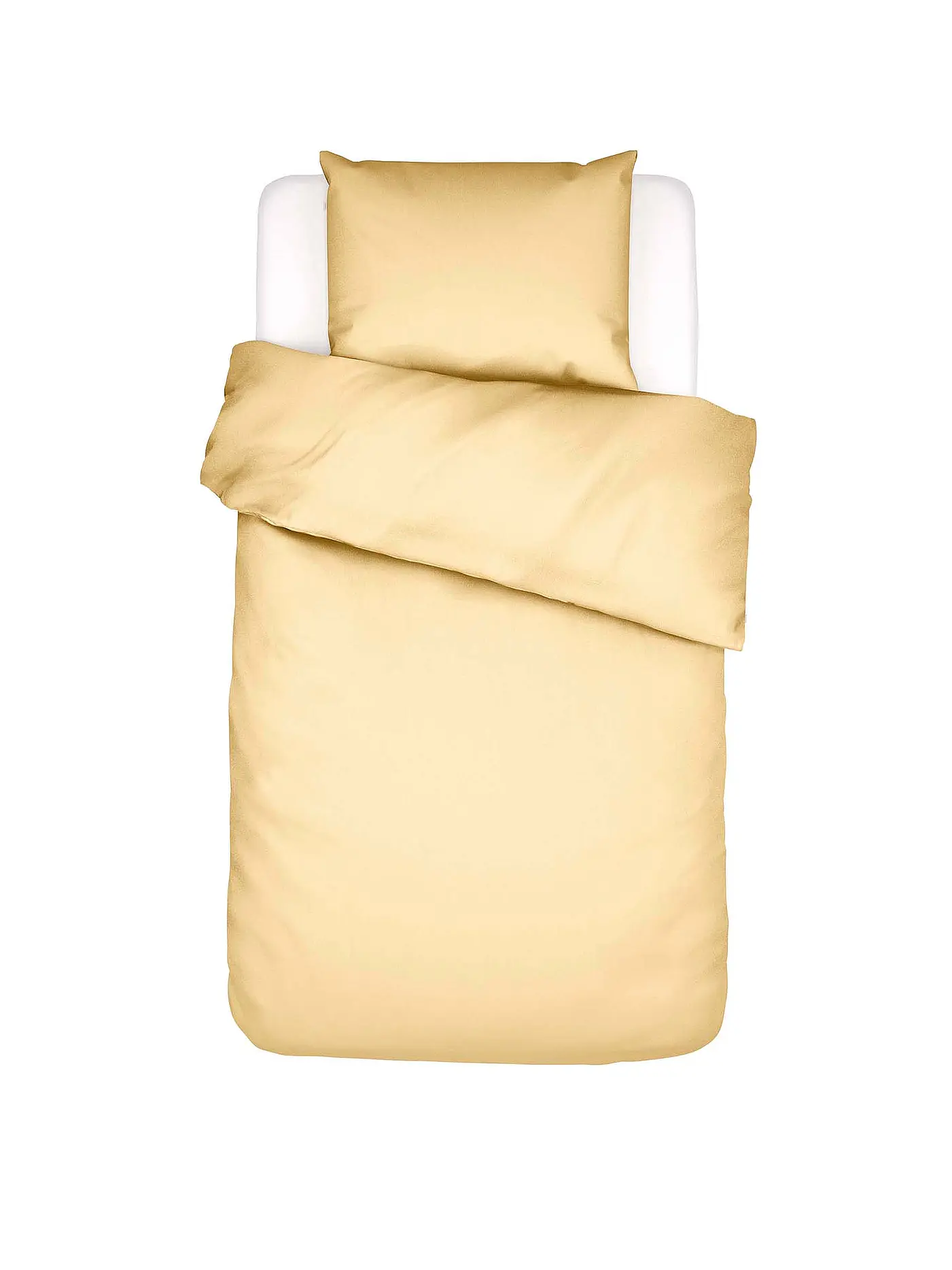 ESSENZA | Satin Bettwäsche MINTE 70x90cm / 140x200cm Yellow Straw | orange
