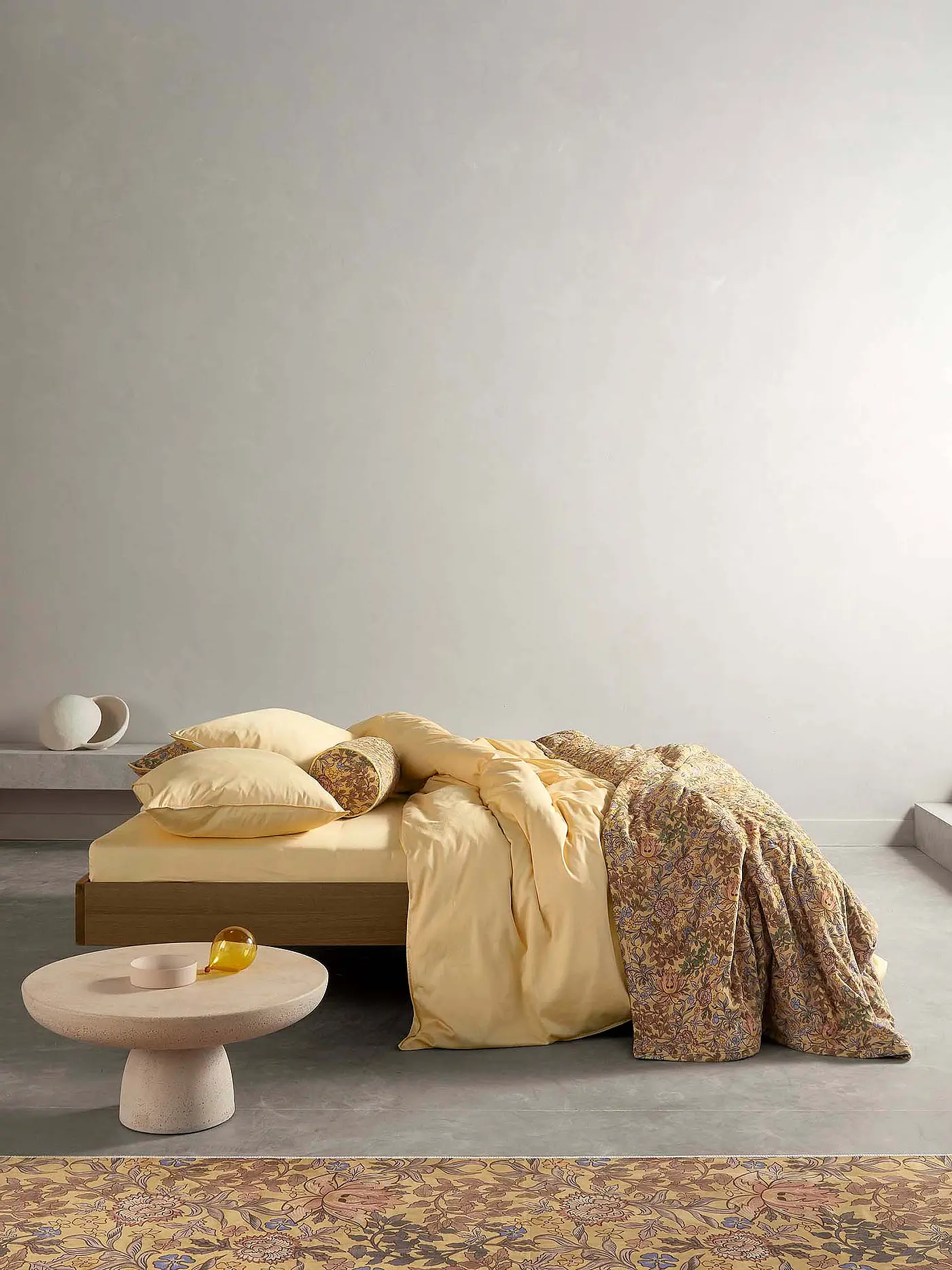 ESSENZA | Satin Bettwäsche MINTE 70x90cm / 140x200cm Yellow Straw | orange