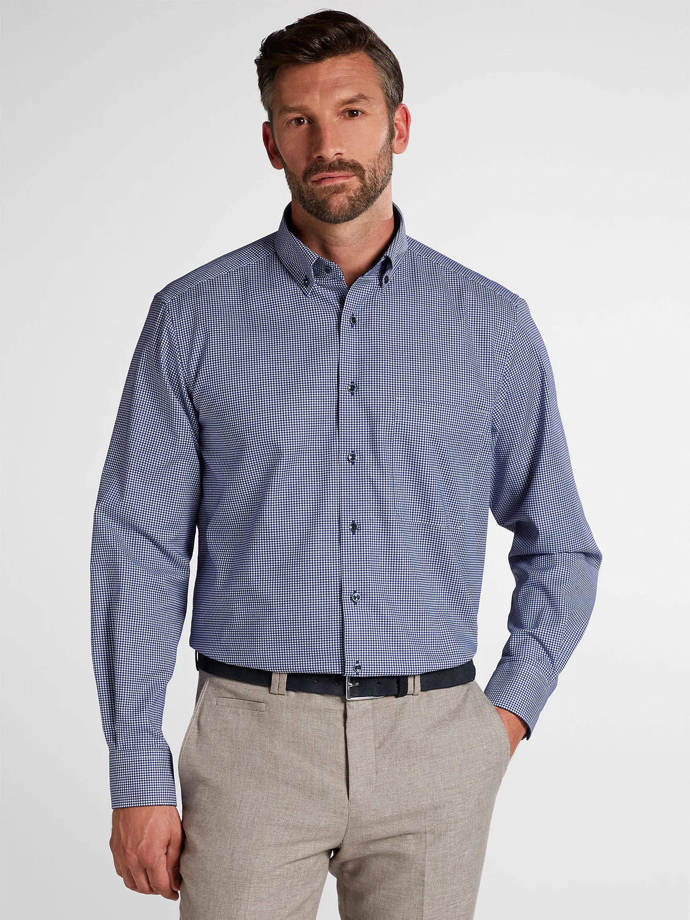 ETERNA | Hemd Comfort Fit  | blau