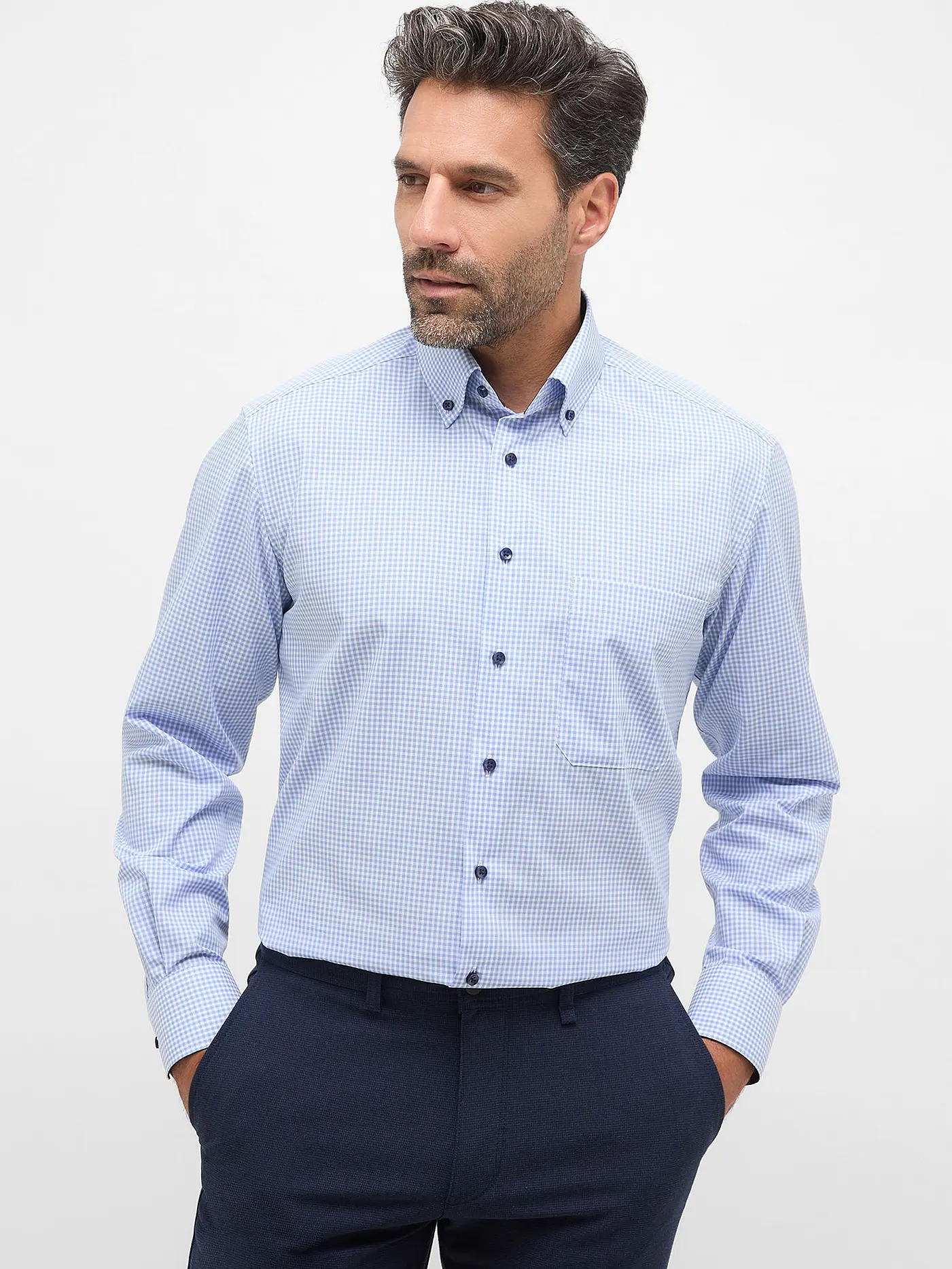 ETERNA | Hemd Comfort Fit  | blau