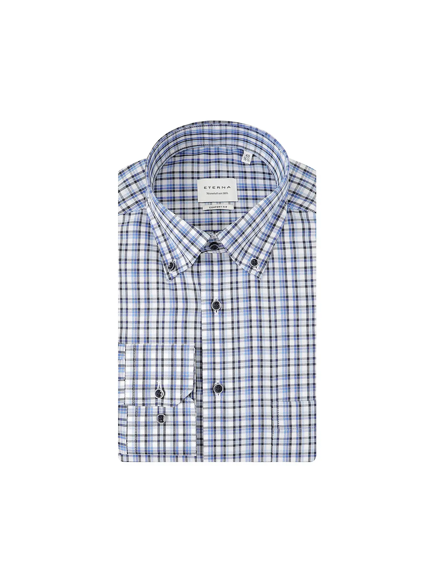 ETERNA | Hemd Comfort Fit | blau
