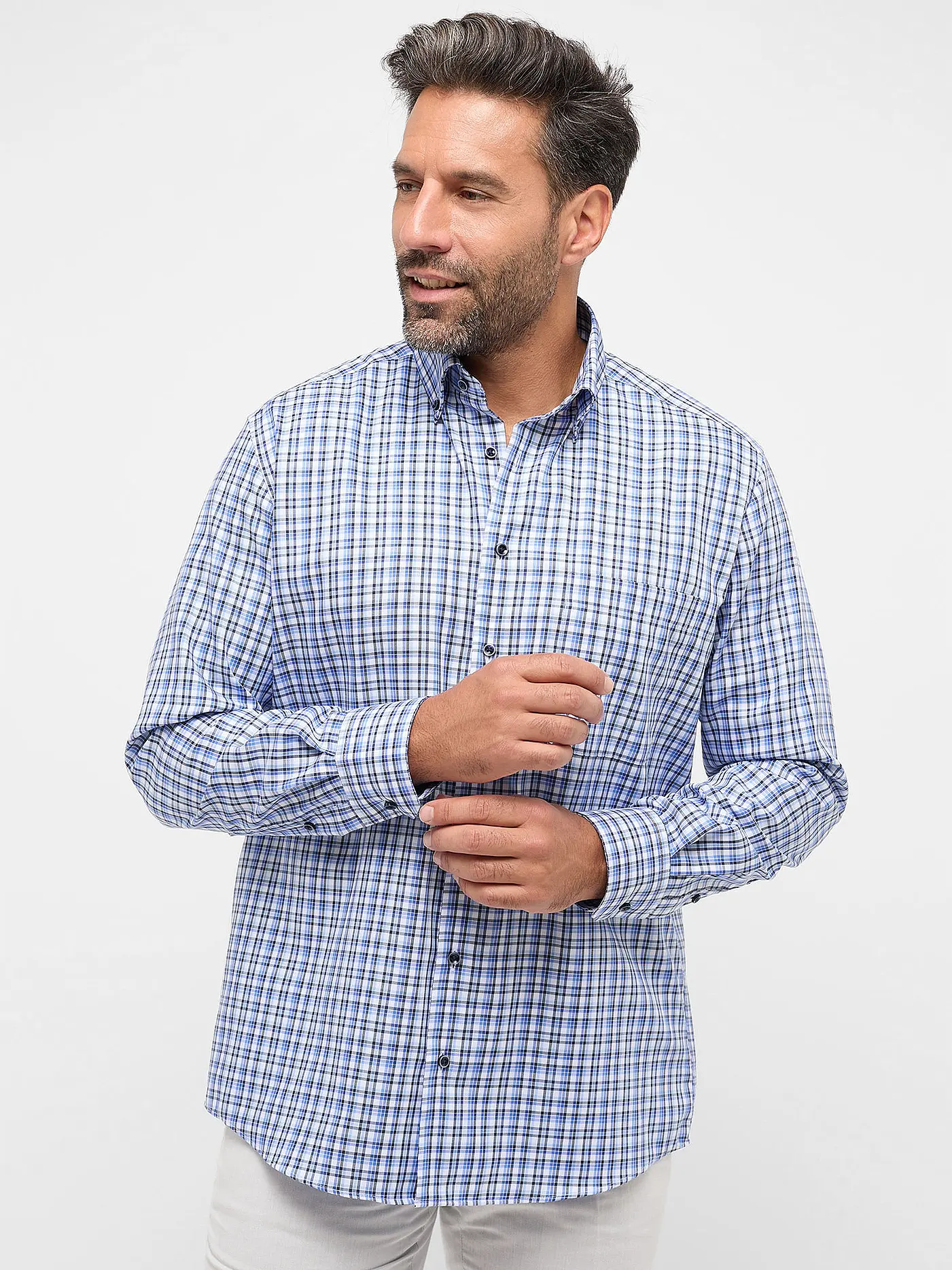 ETERNA | Hemd Comfort Fit | blau
