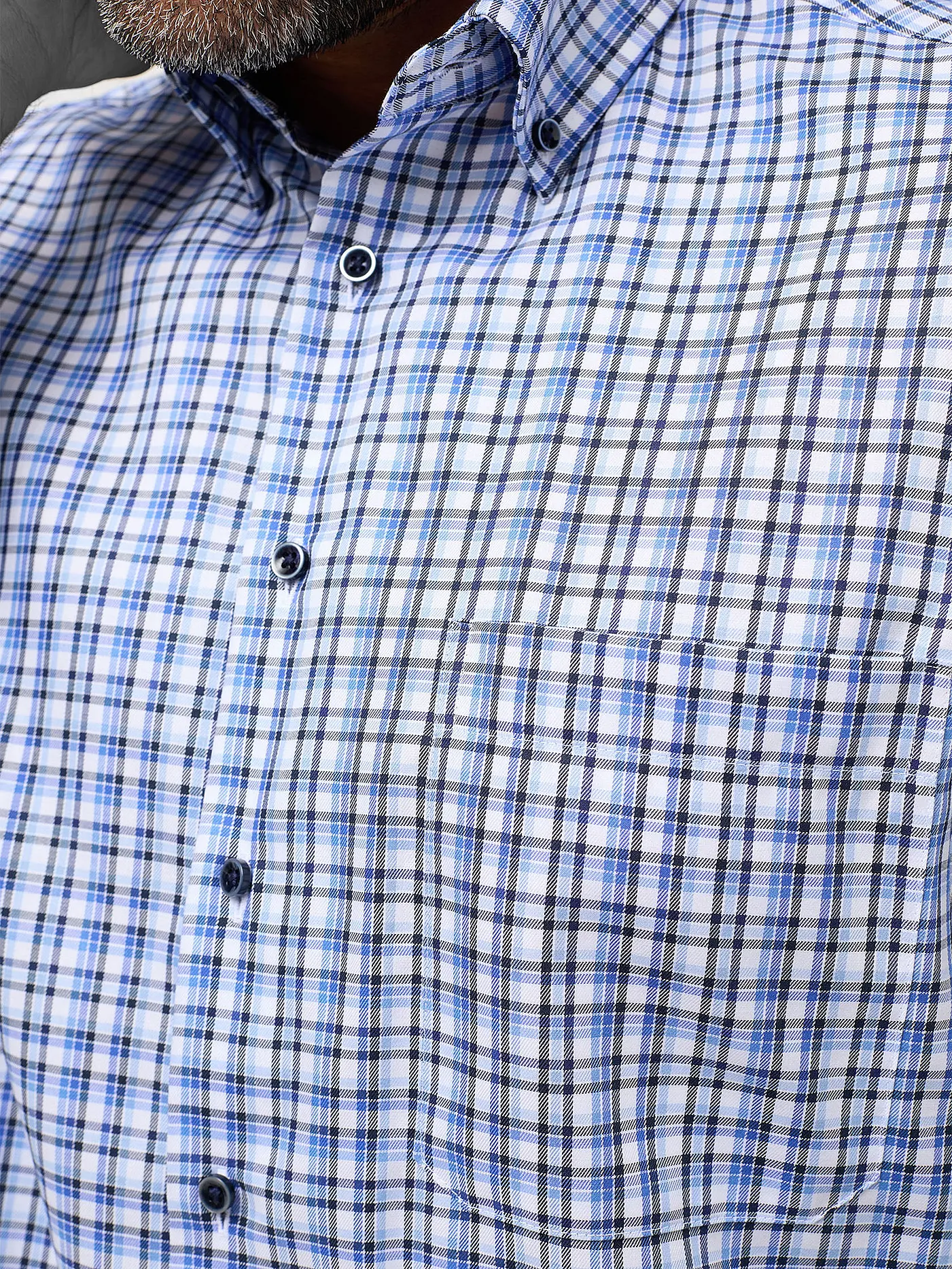 ETERNA | Hemd Comfort Fit | blau