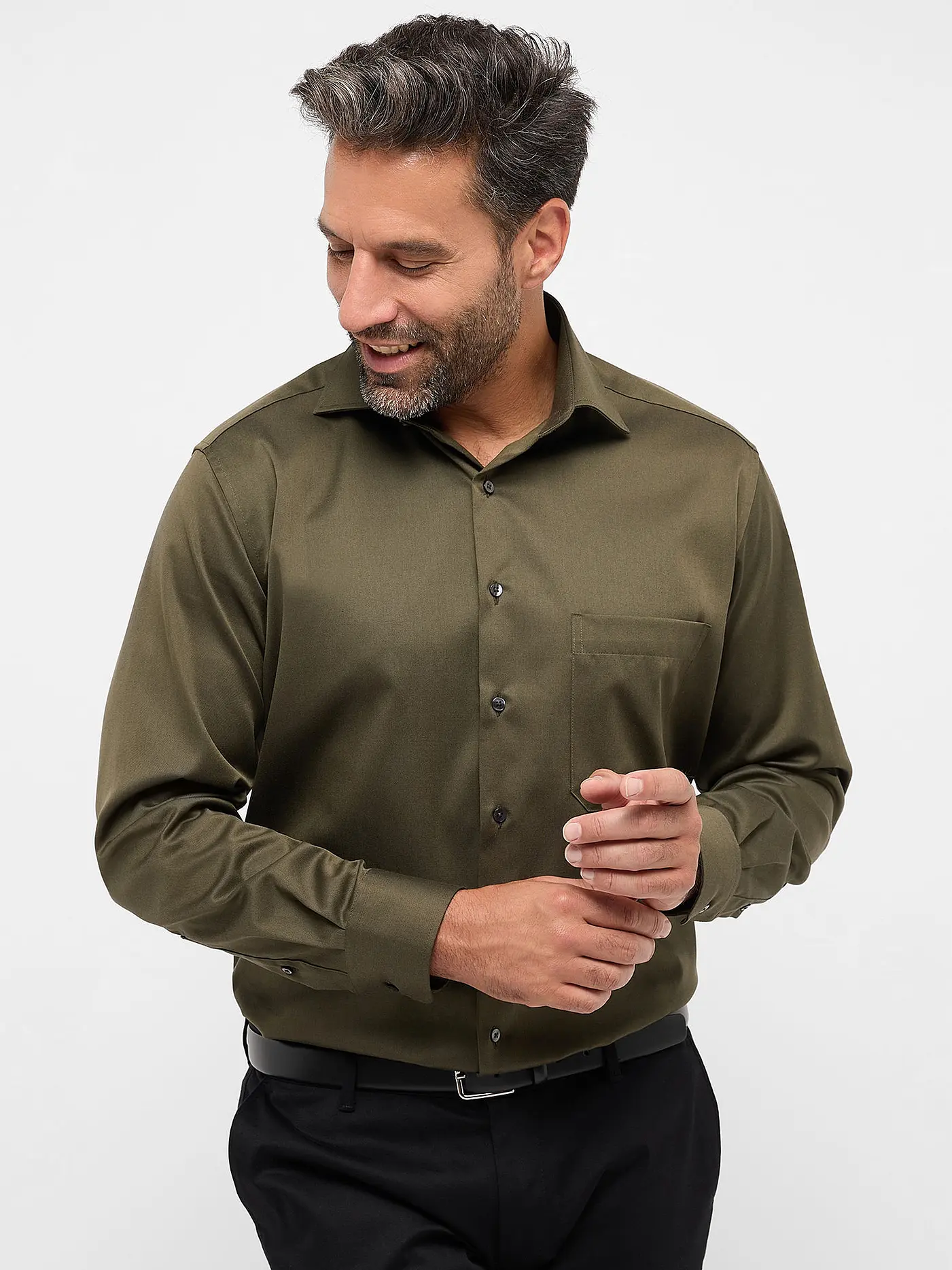 ETERNA | Hemd COVERSHIRT | olive