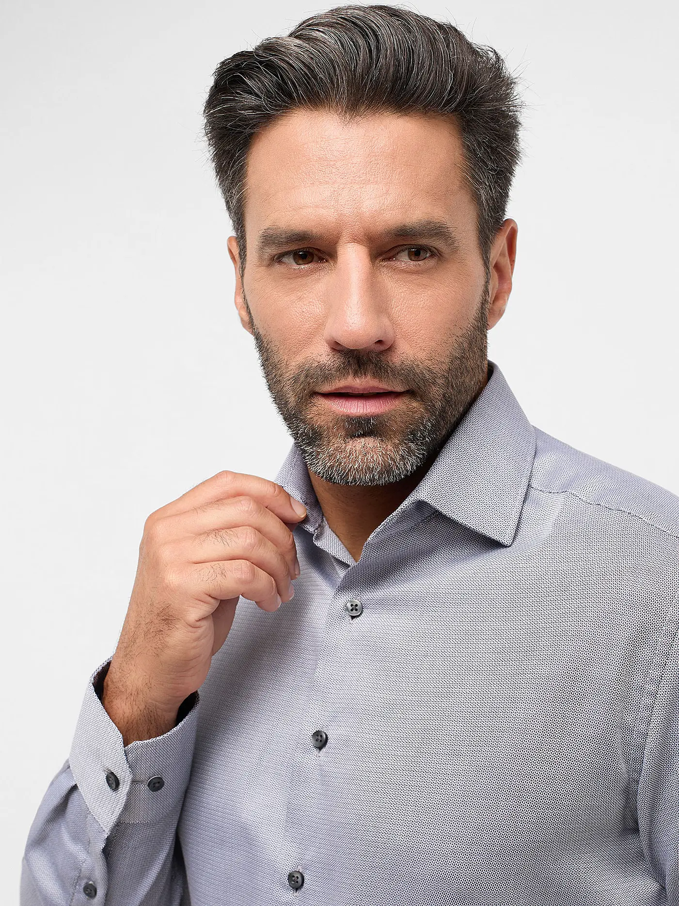 ETERNA | Hemd Modern Fit | grau