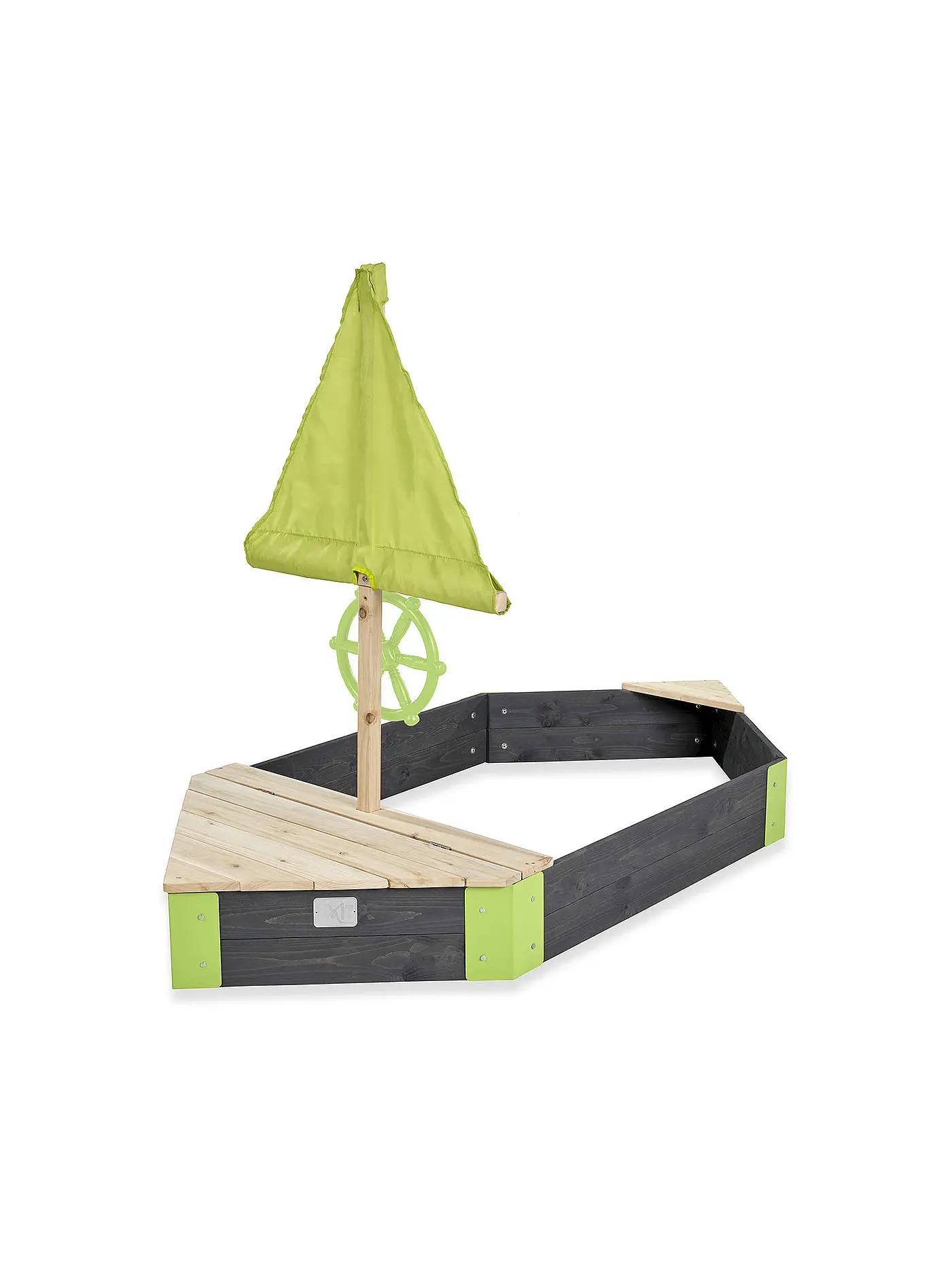 EXIT TOYS | Aksent Holzsandkasten Boot 190x90cm | keine Farbe