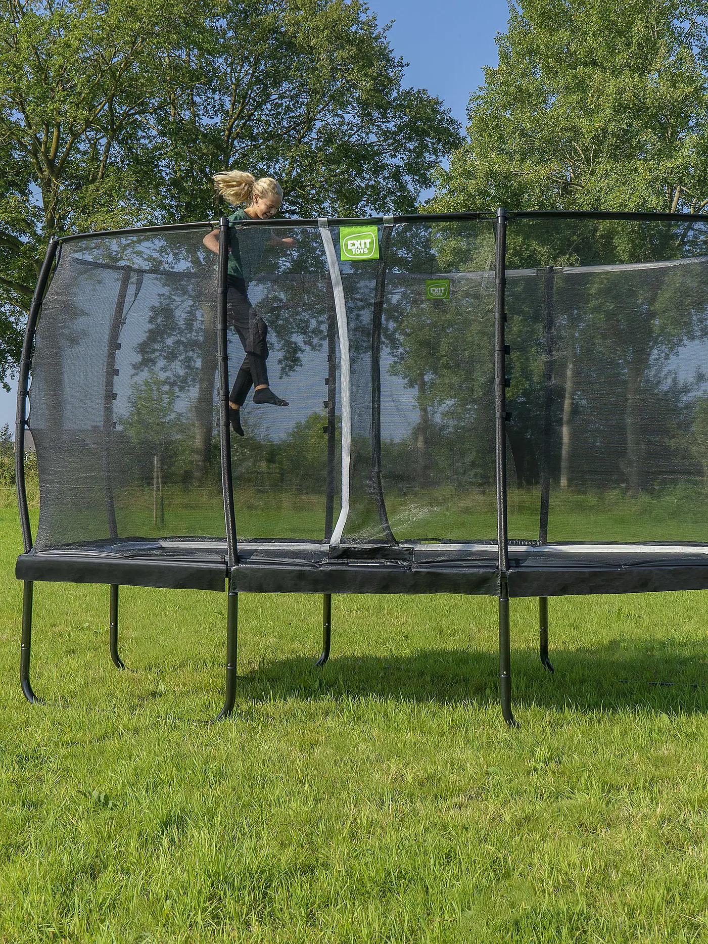 EXIT TOYS | Allure Premium Trampolin 244x427cm Schwarz | keine Farbe