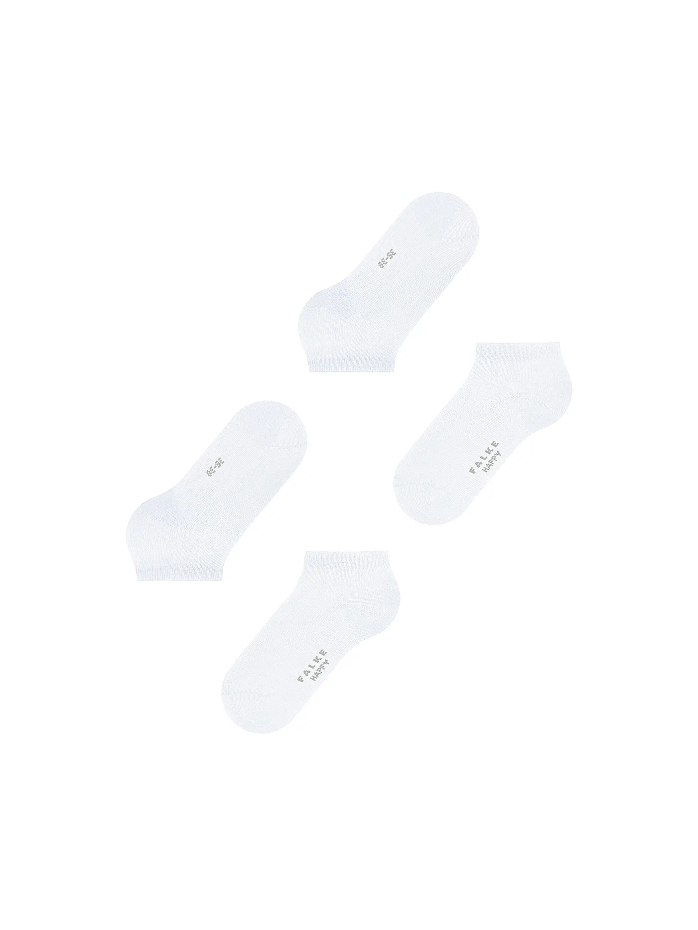 FALKE |  Sneakersocken Happy 2er Pkg Weiss | weiss