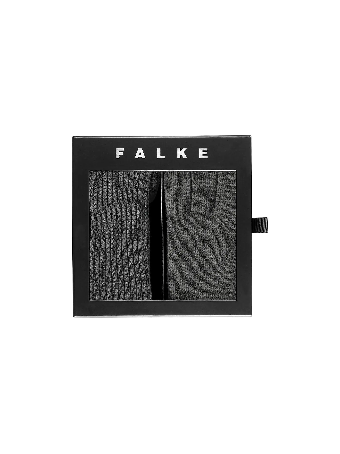 FALKE | Geschenkset Socken und Handschuhe X-MAS dark grey | grau