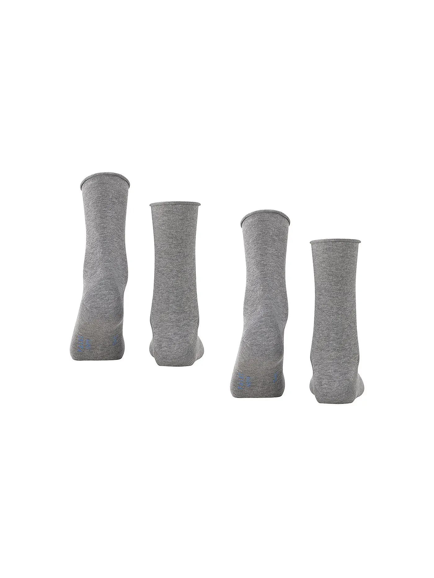 FALKE | Happy Socken 2er Pkg light grey mel. | grau