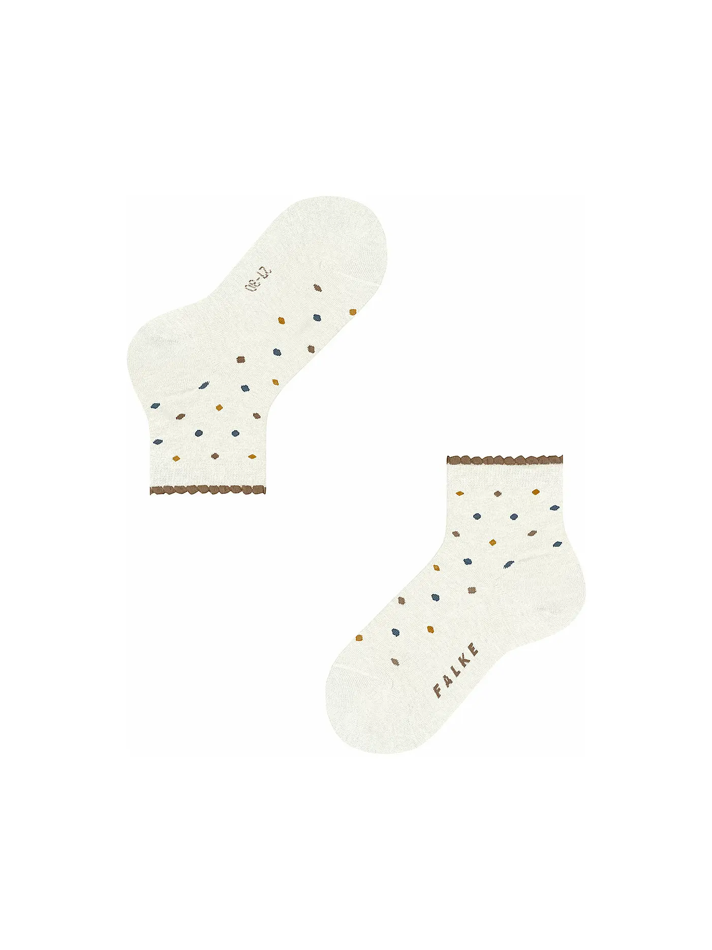 FALKE | Kinder Mädchen Socken Multidot off white | weiss