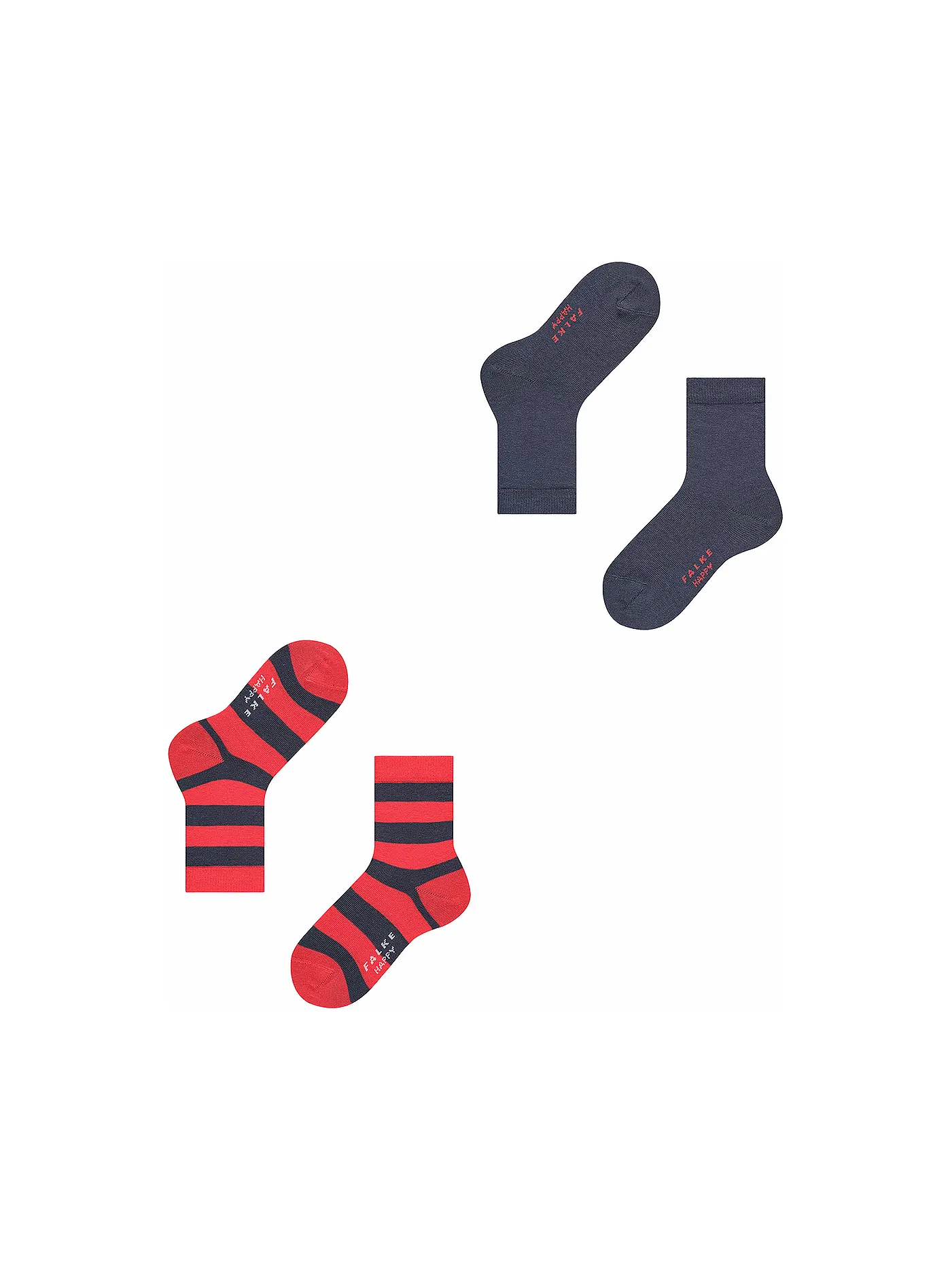 FALKE | Kinder Socken Happy Stripe 2er Pkg marine | blau