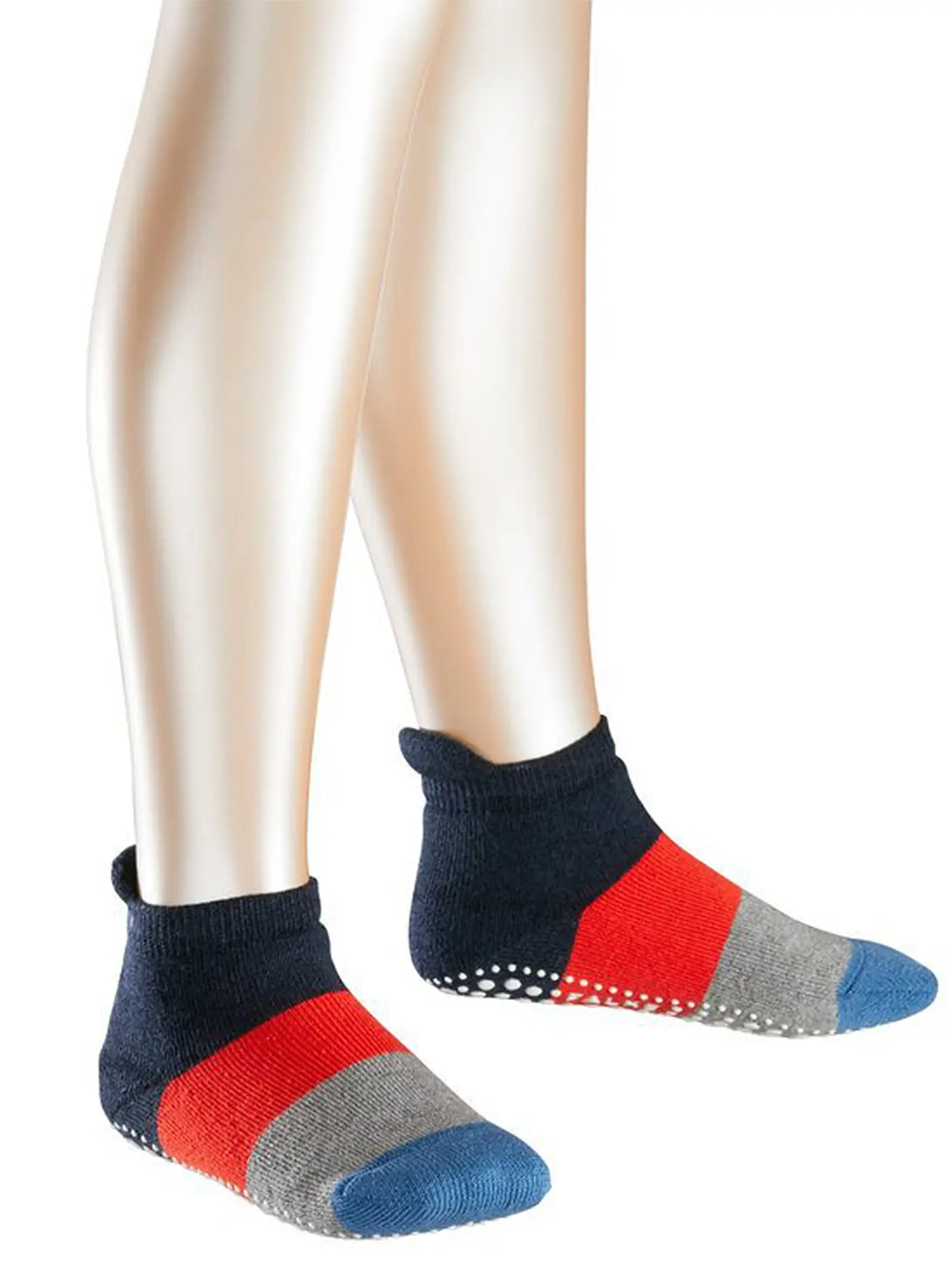 FALKE | Knaben ABS-Socken "Quarter Ringel" navyblue m | bunt