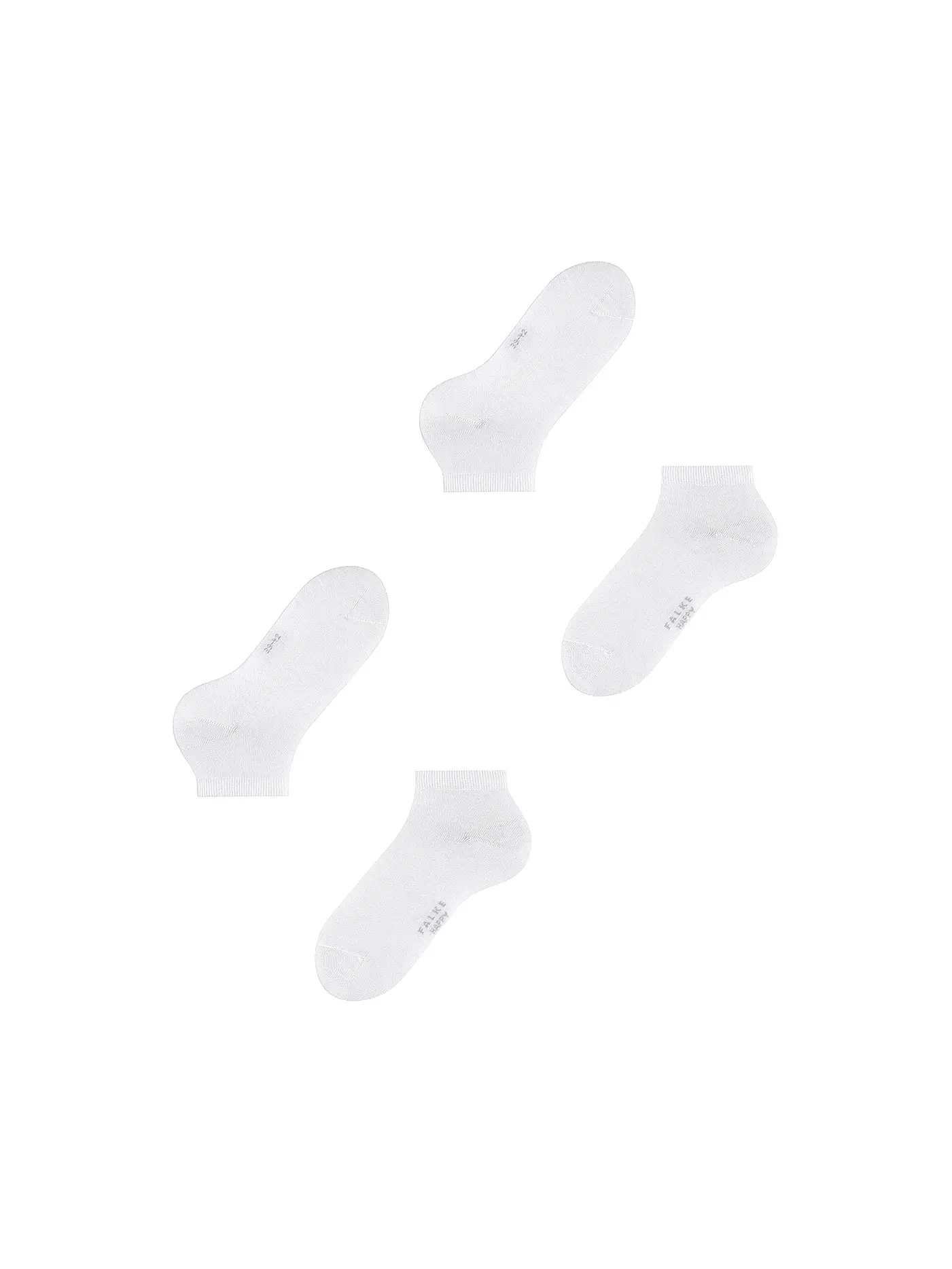 FALKE | Sneakersocken 2-er Pkg "Happy" (white) | weiss