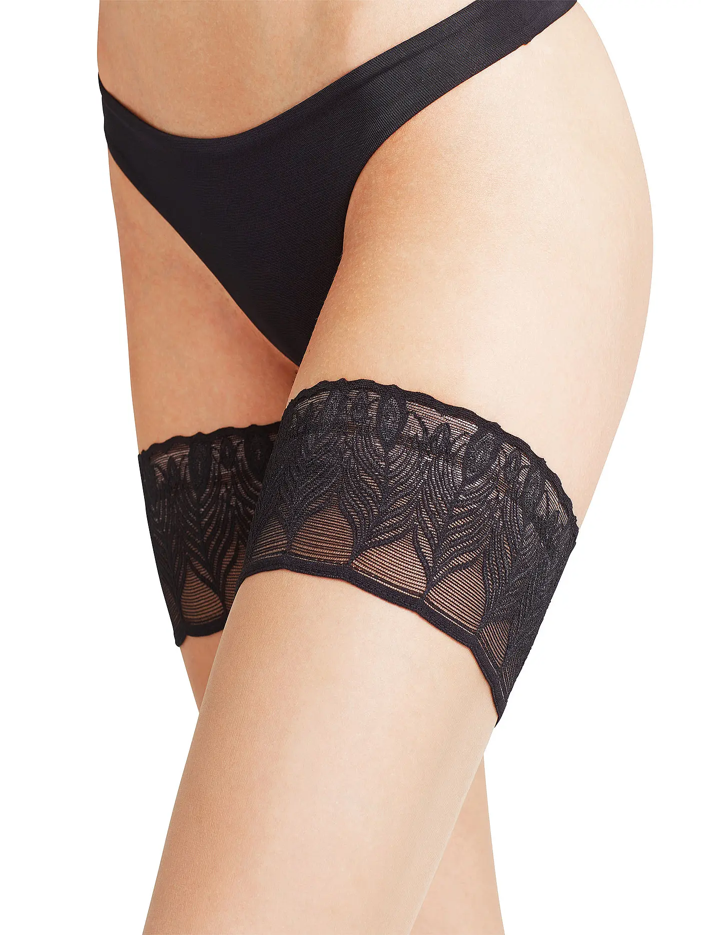 FALKE | Strümpfe - Lunelle 8 den Damen Stay Ups (Puder/Black) | beige