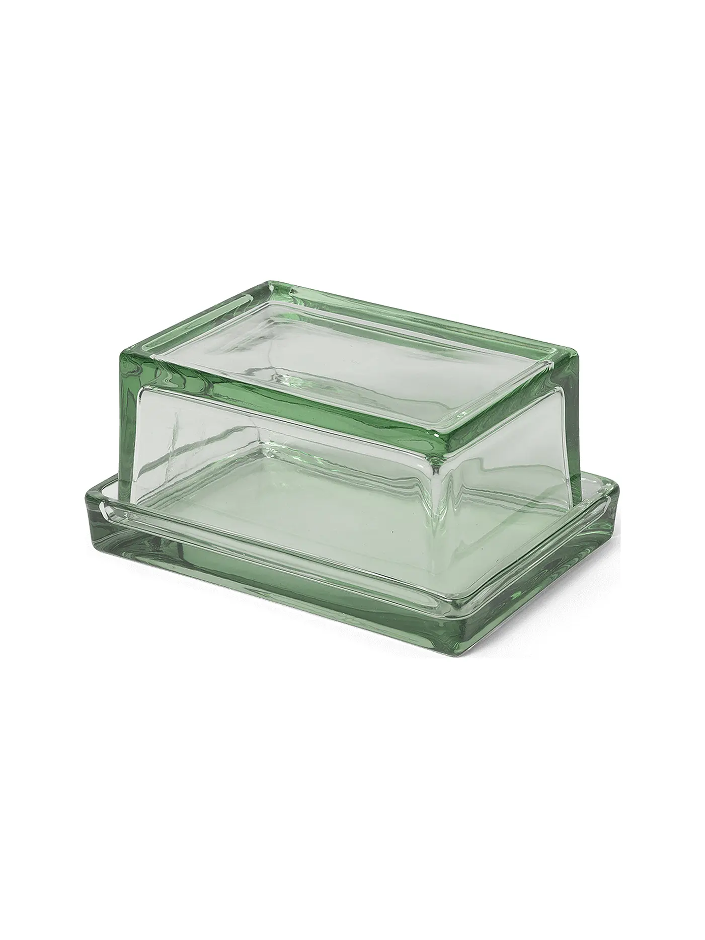 FERM LIVING | Butterdose OLI 12,4cm Recycelt Clear | hellgrün