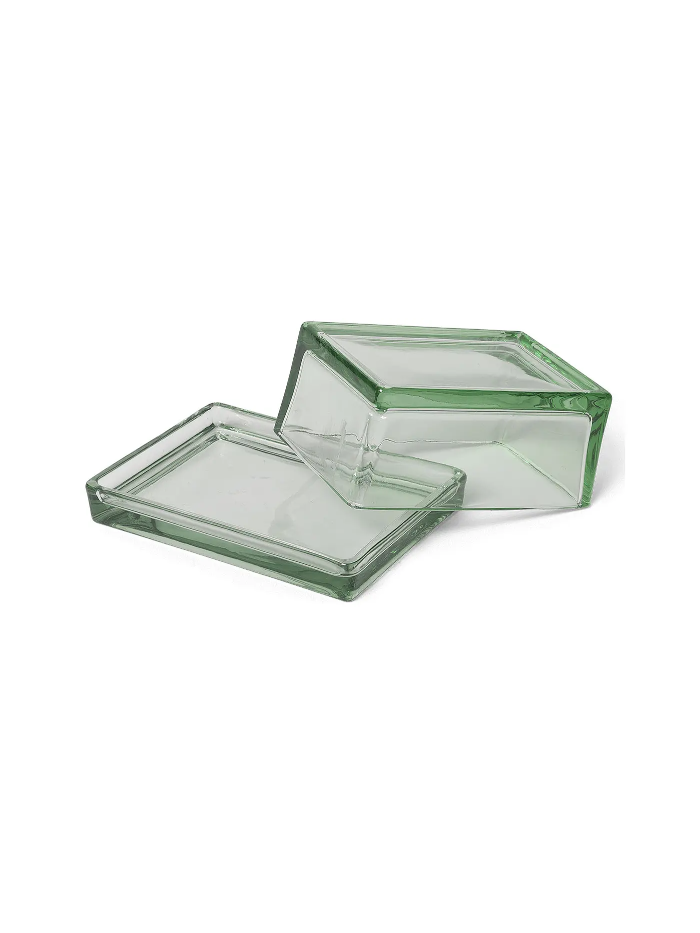 FERM LIVING | Butterdose OLI 12,4cm Recycelt Clear | hellgrün